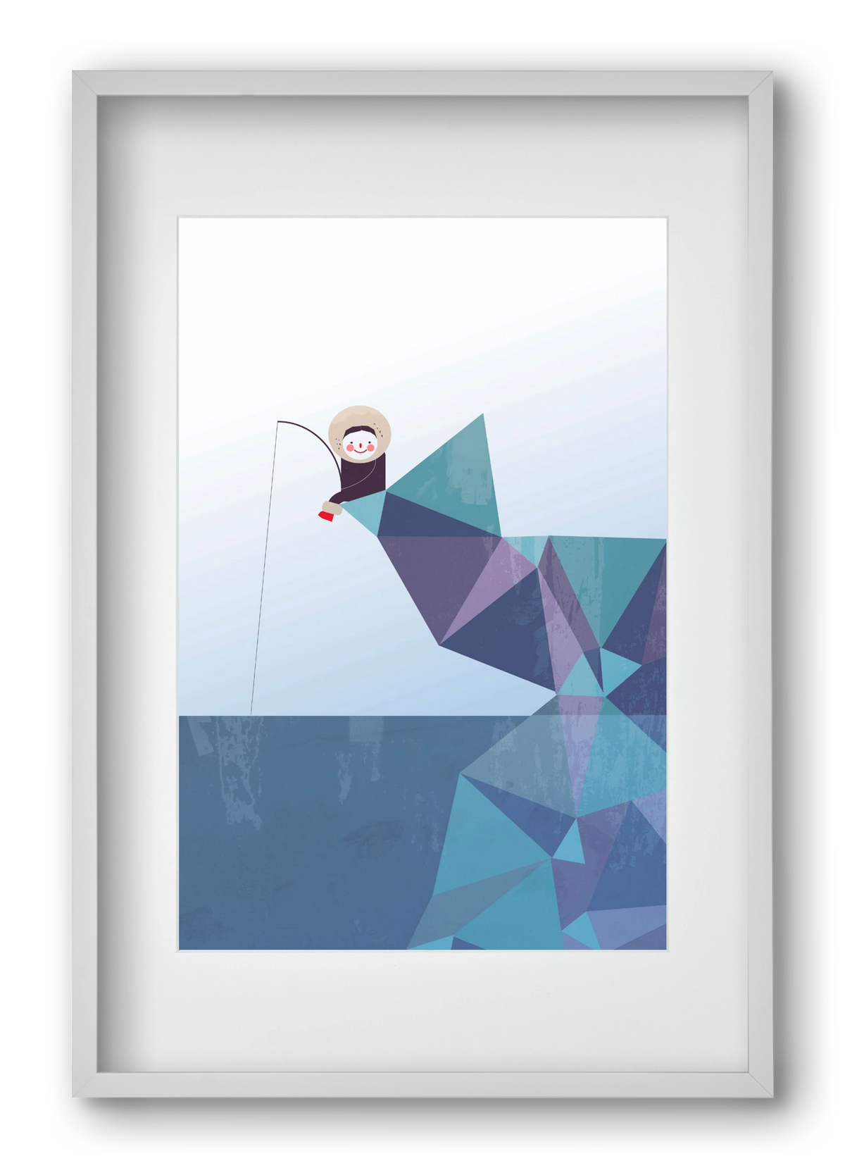 Eszkimó, 40x60 cm (30x45 cm), Fehér keret, paszpartuval