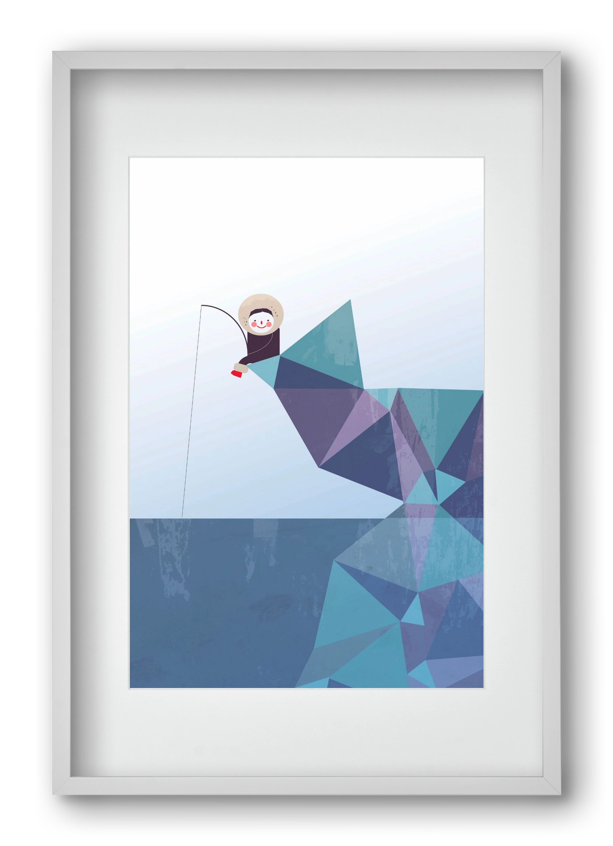 Eszkimó, 40x60 cm (30x45 cm), Fehér keret, paszpartuval