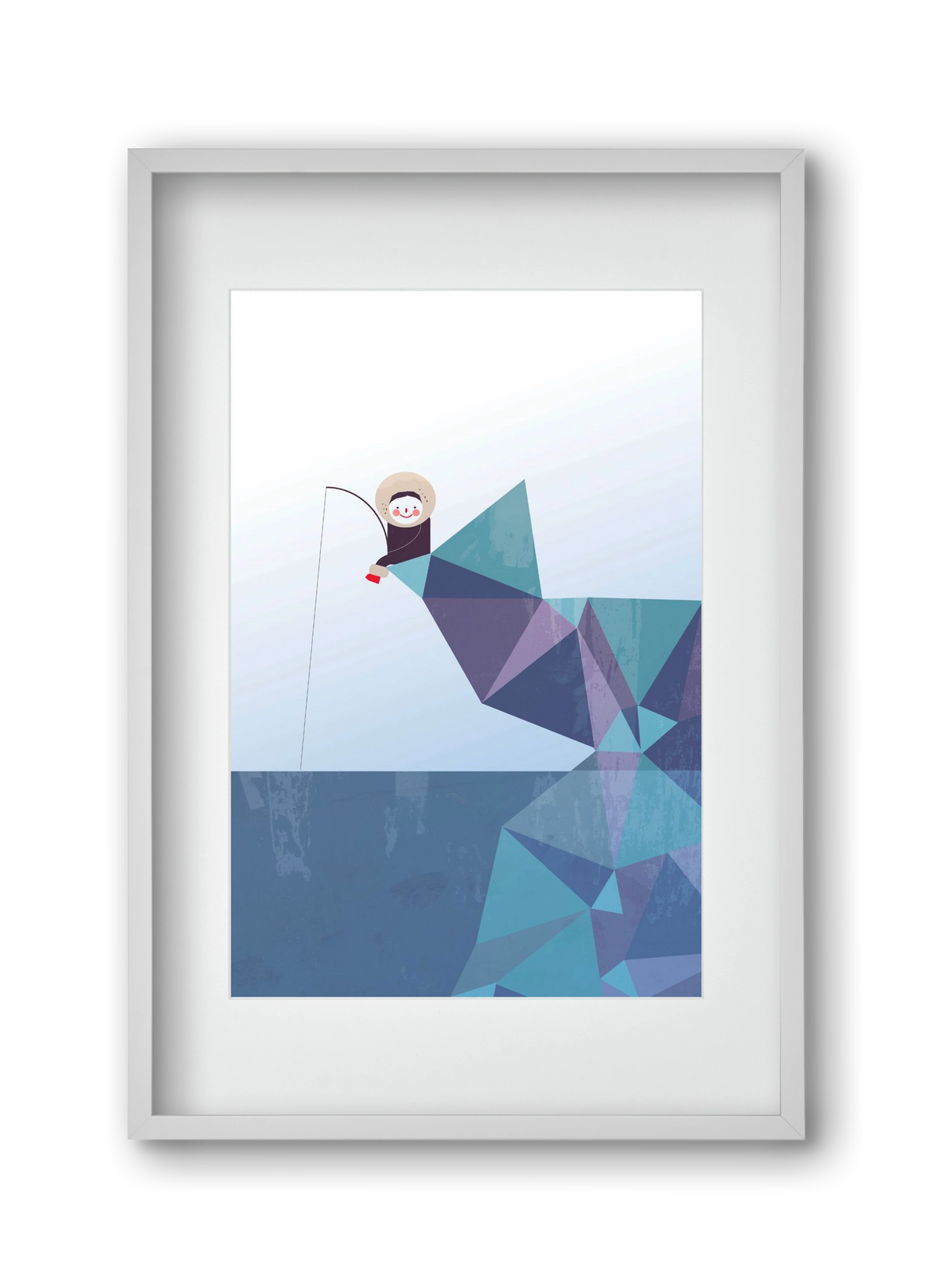 Eszkimó, 30x45 cm (20x30 cm), Fehér keret, paszpartuval