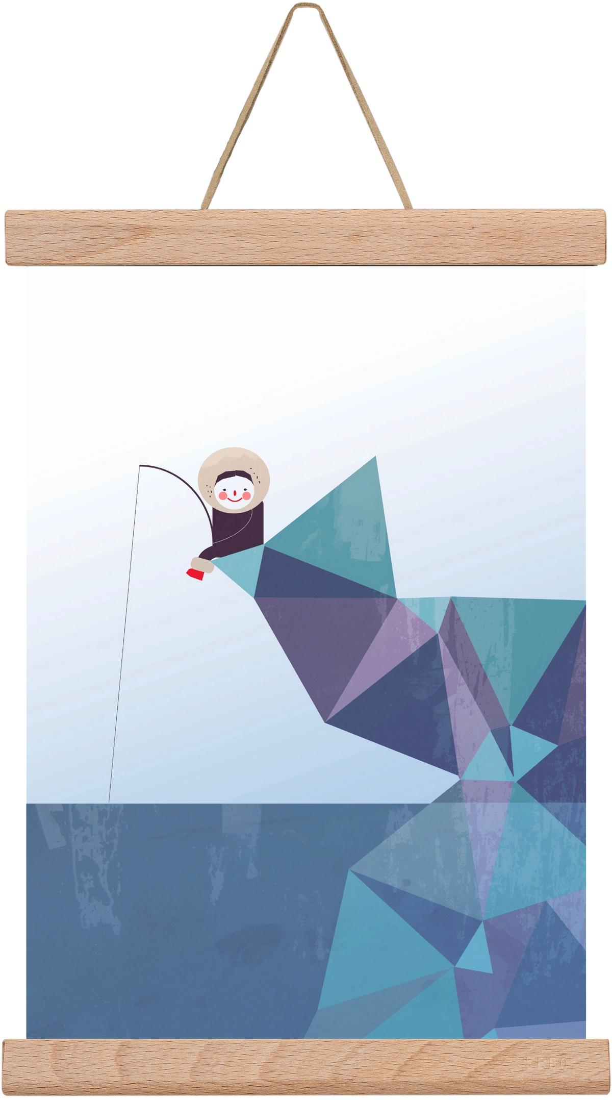 Eszkimó, 20x30 cm (20x30 cm), Tölgy akasztó