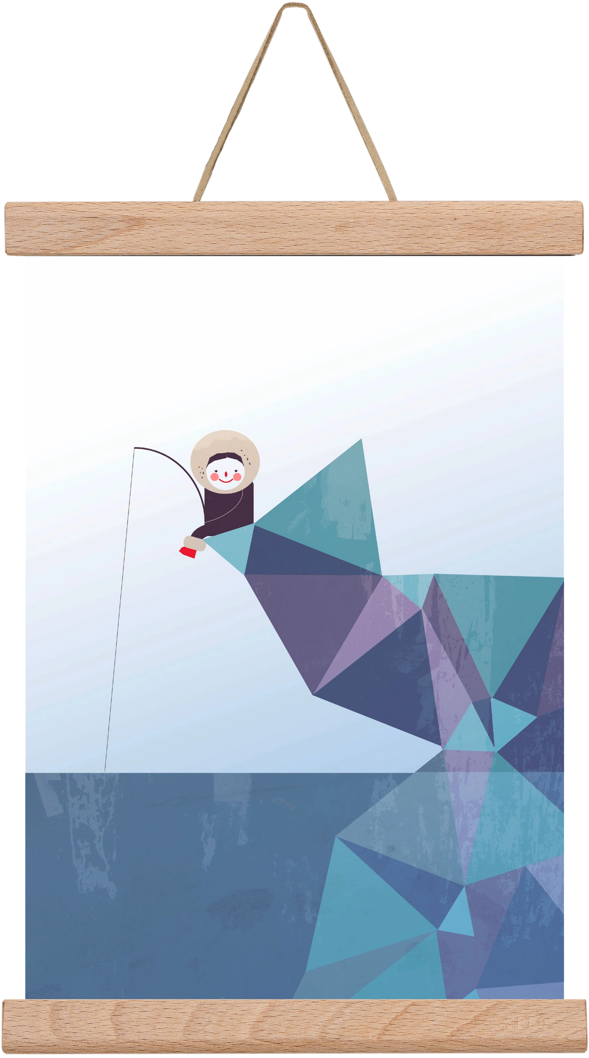 Eszkimó, 20x30 cm (20x30 cm), Tölgy akasztó