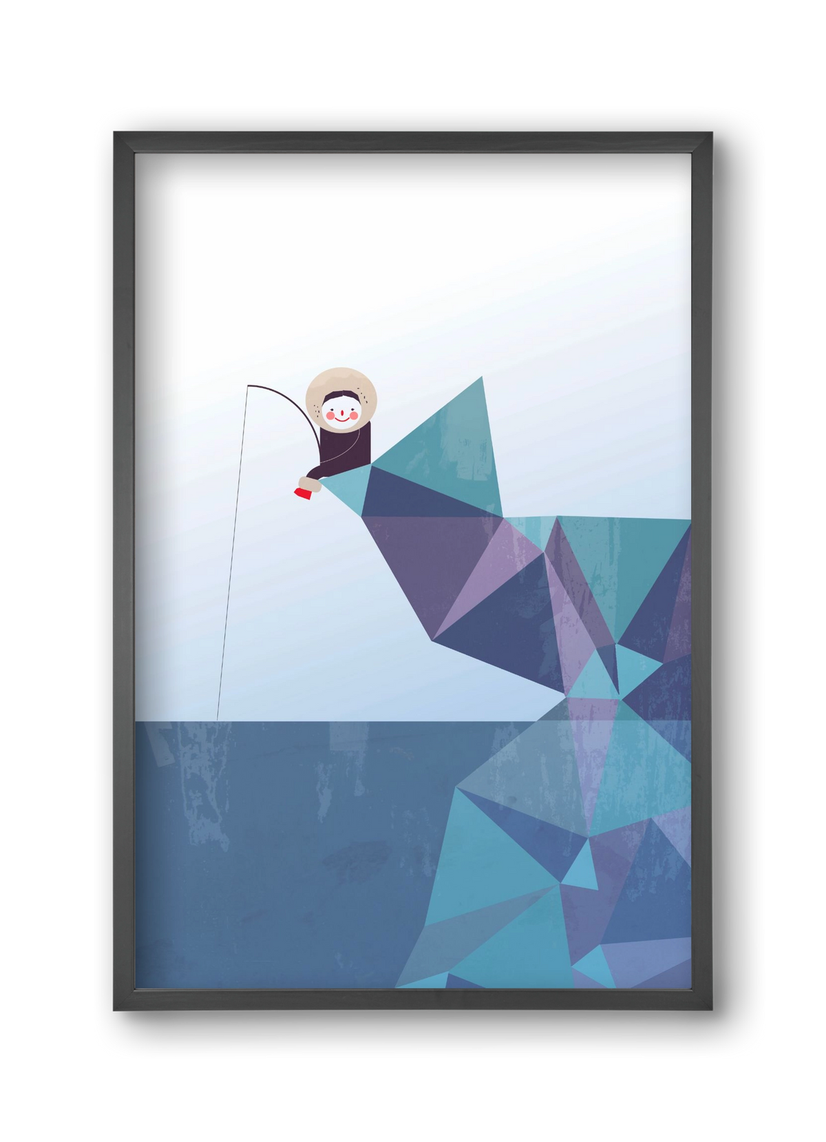 Eszkimó, 30x45 cm (30x45 cm), Fekete keret