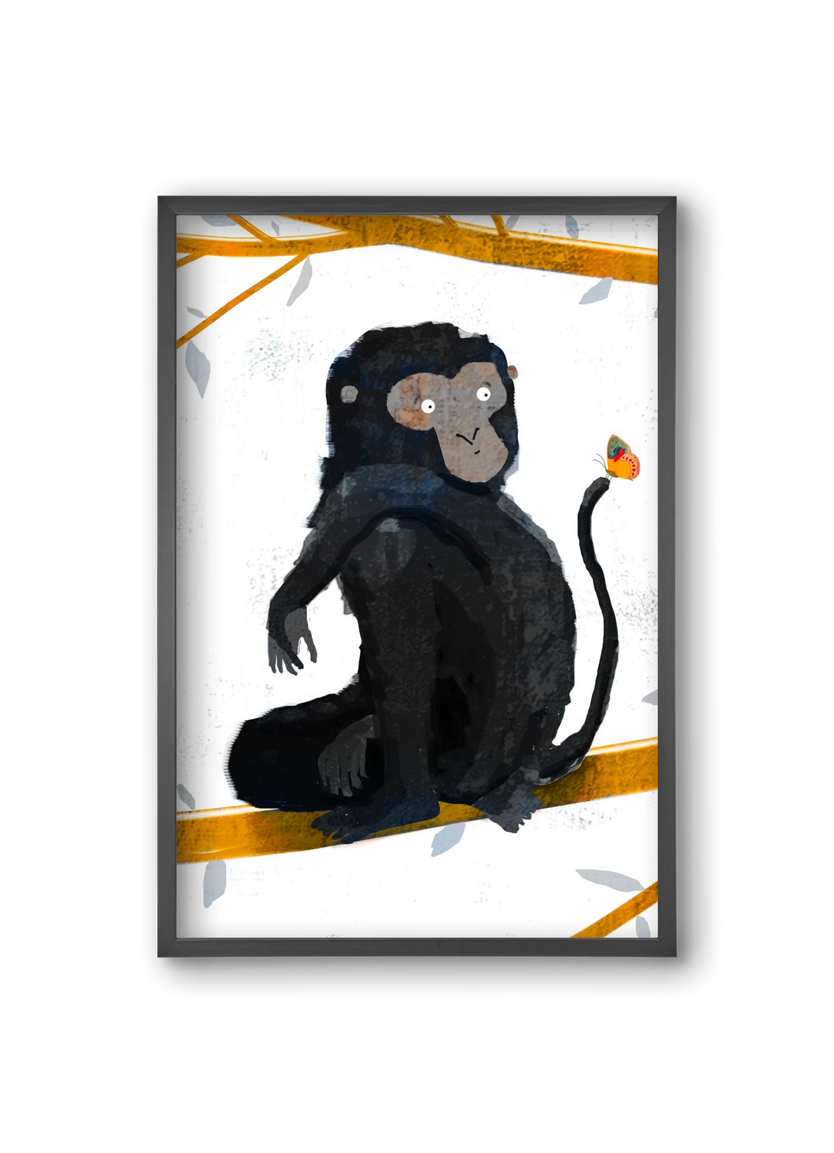 Pillangó, 20x30 cm (20x30 cm), Fekete keret