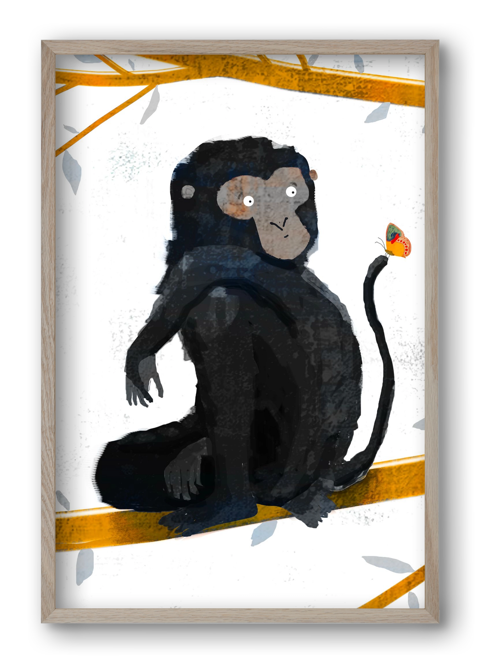 Pillangó, 40x60 cm (40x60 cm), Tölgy keret