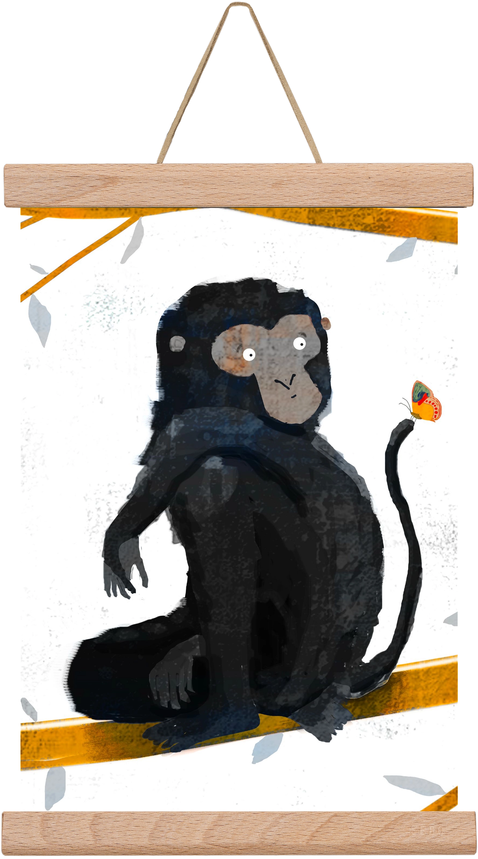 Pillangó, 20x30 cm (20x30 cm), Tölgy akasztó