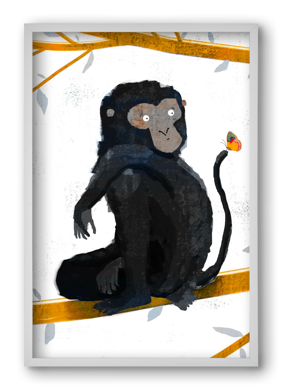 Pillangó, 40x60 cm (40x60 cm), Fehér keret