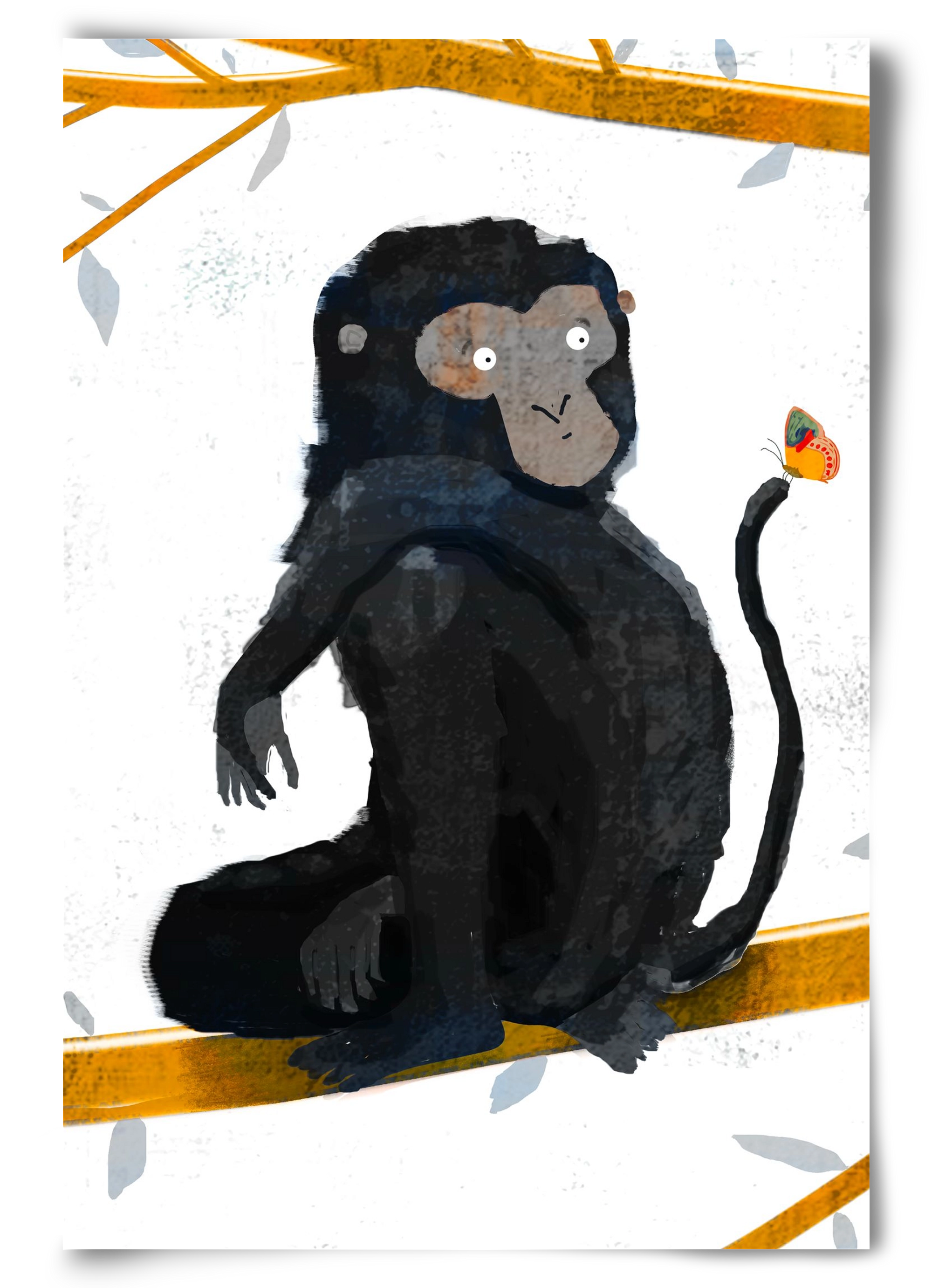 Pillangó, 60x90 cm, Keret nélkül