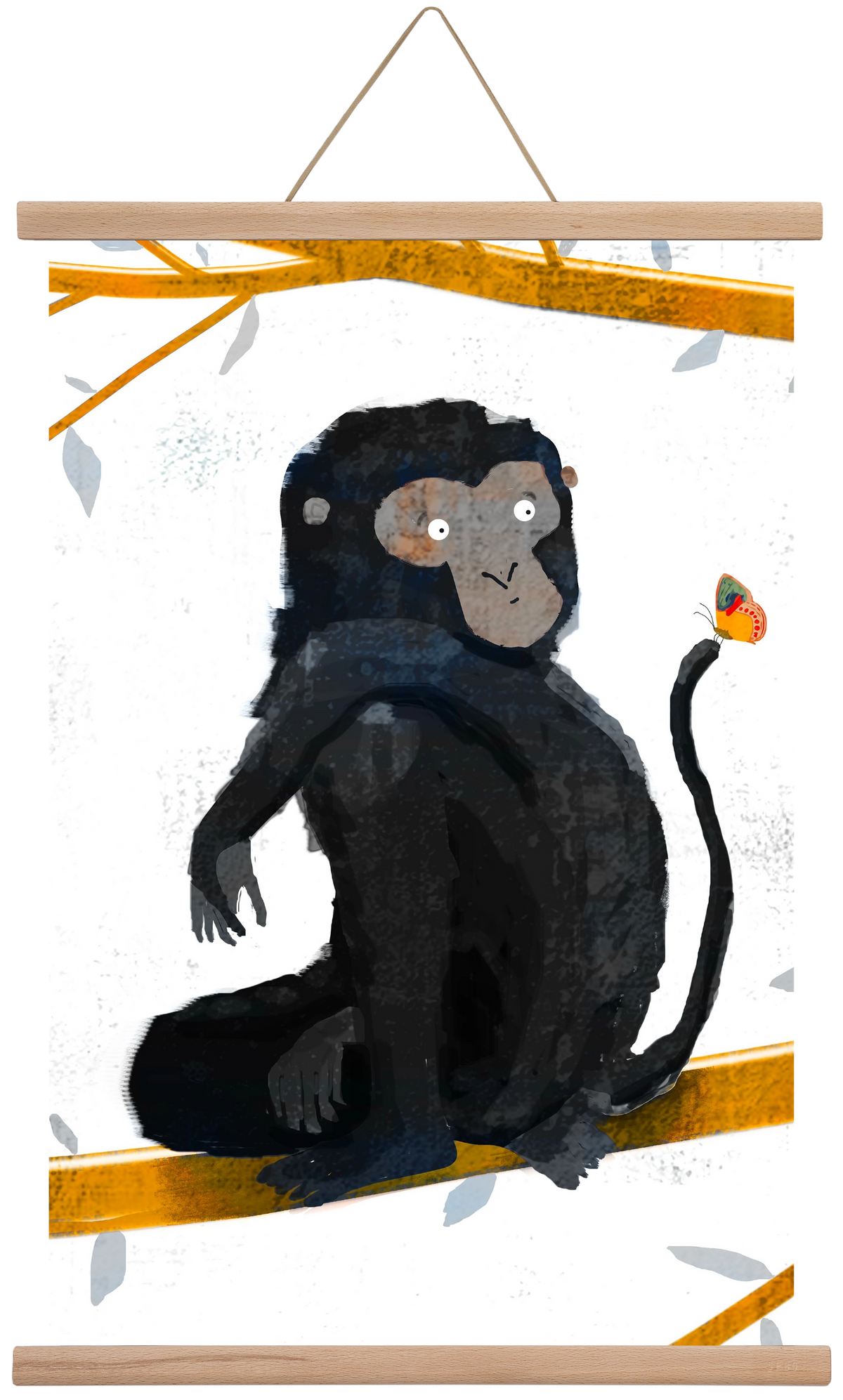 Pillangó, 40x60 cm (40x60 cm), Tölgy akasztó