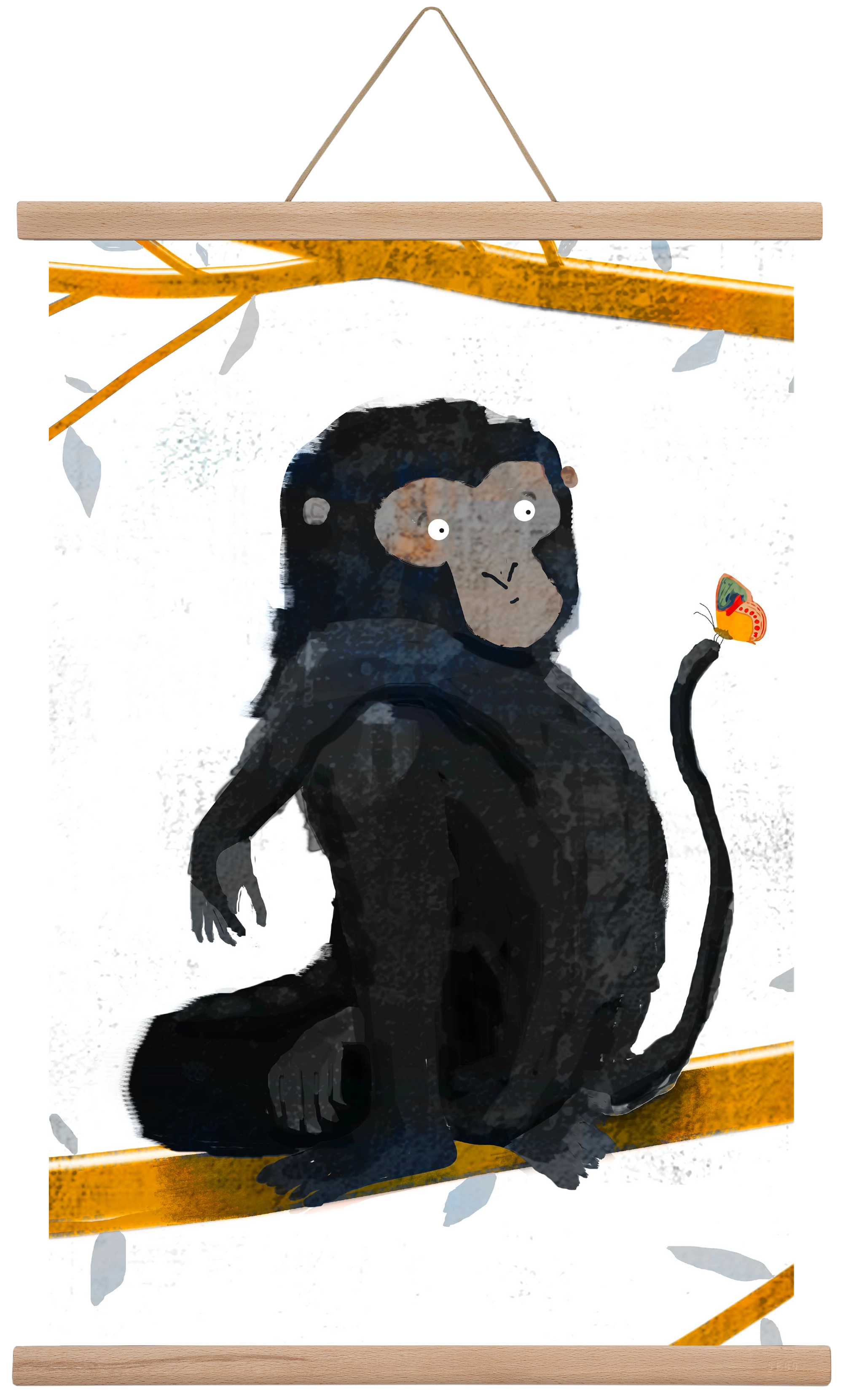 Pillangó, 40x60 cm (40x60 cm), Tölgy akasztó