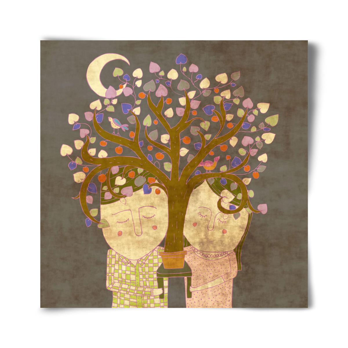 Szerelemfa, 40x40 cm, Keret nélkül