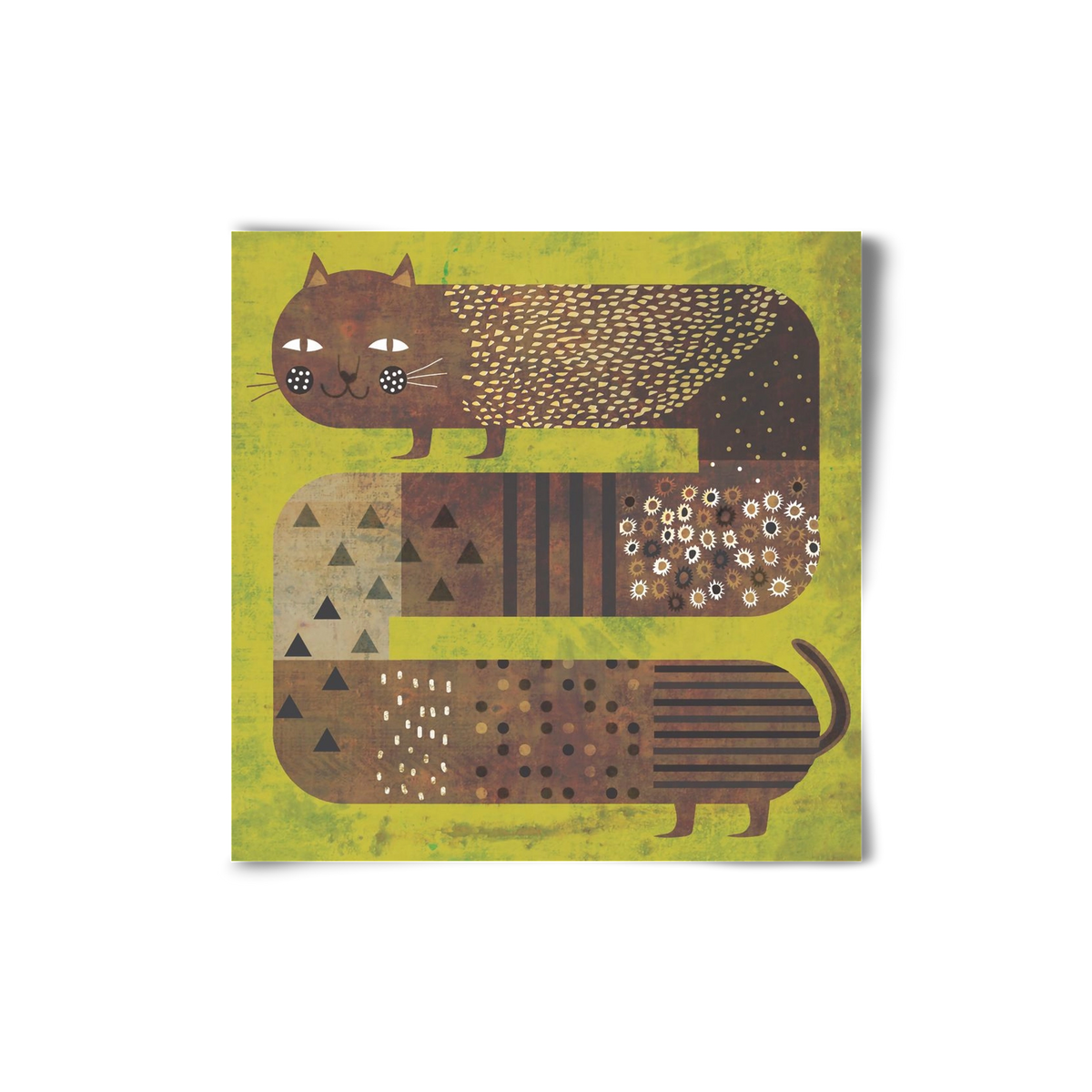 Macska és a fű, 20x20 cm, Keret nélkül