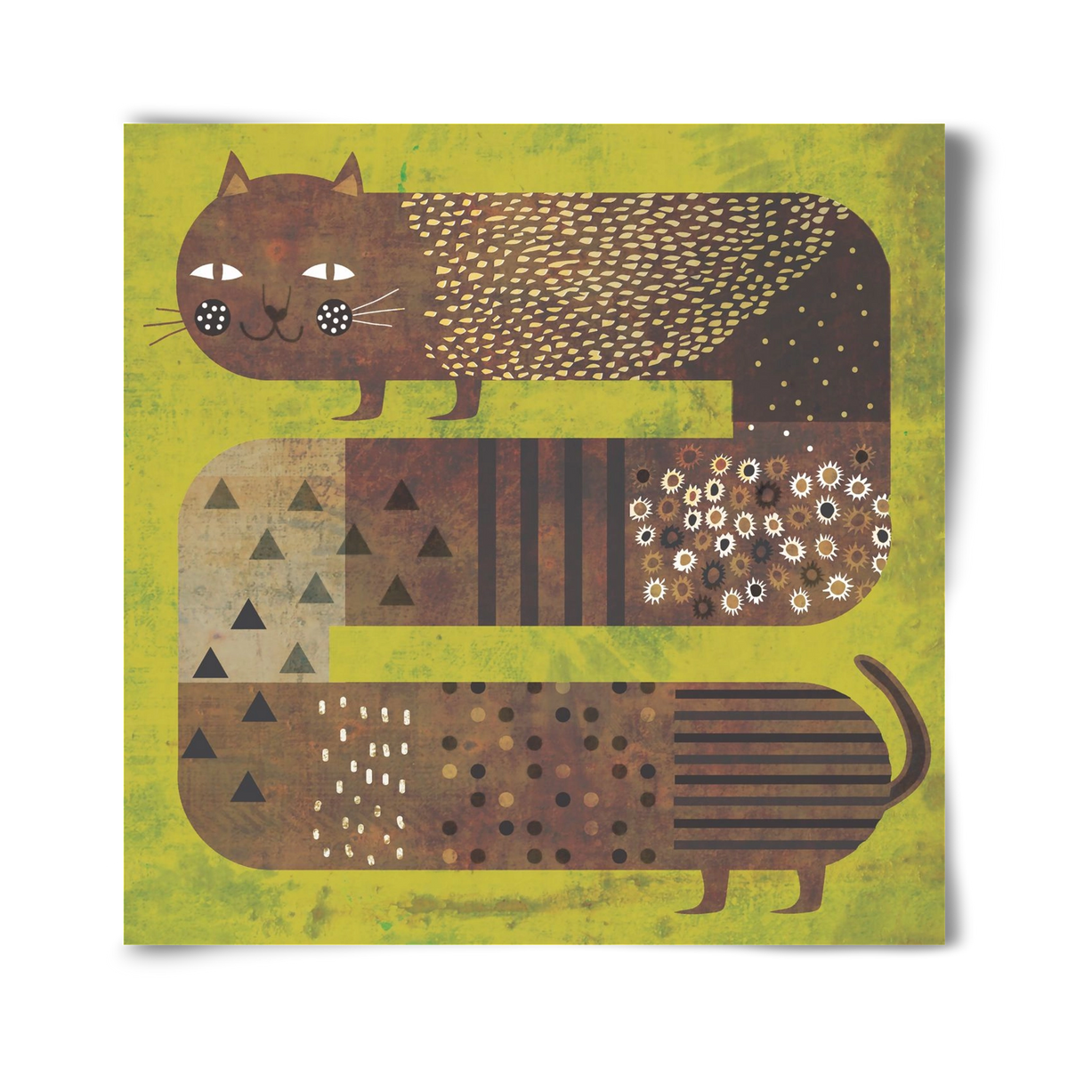 Macska és a fű, 40x40 cm, Keret nélkül