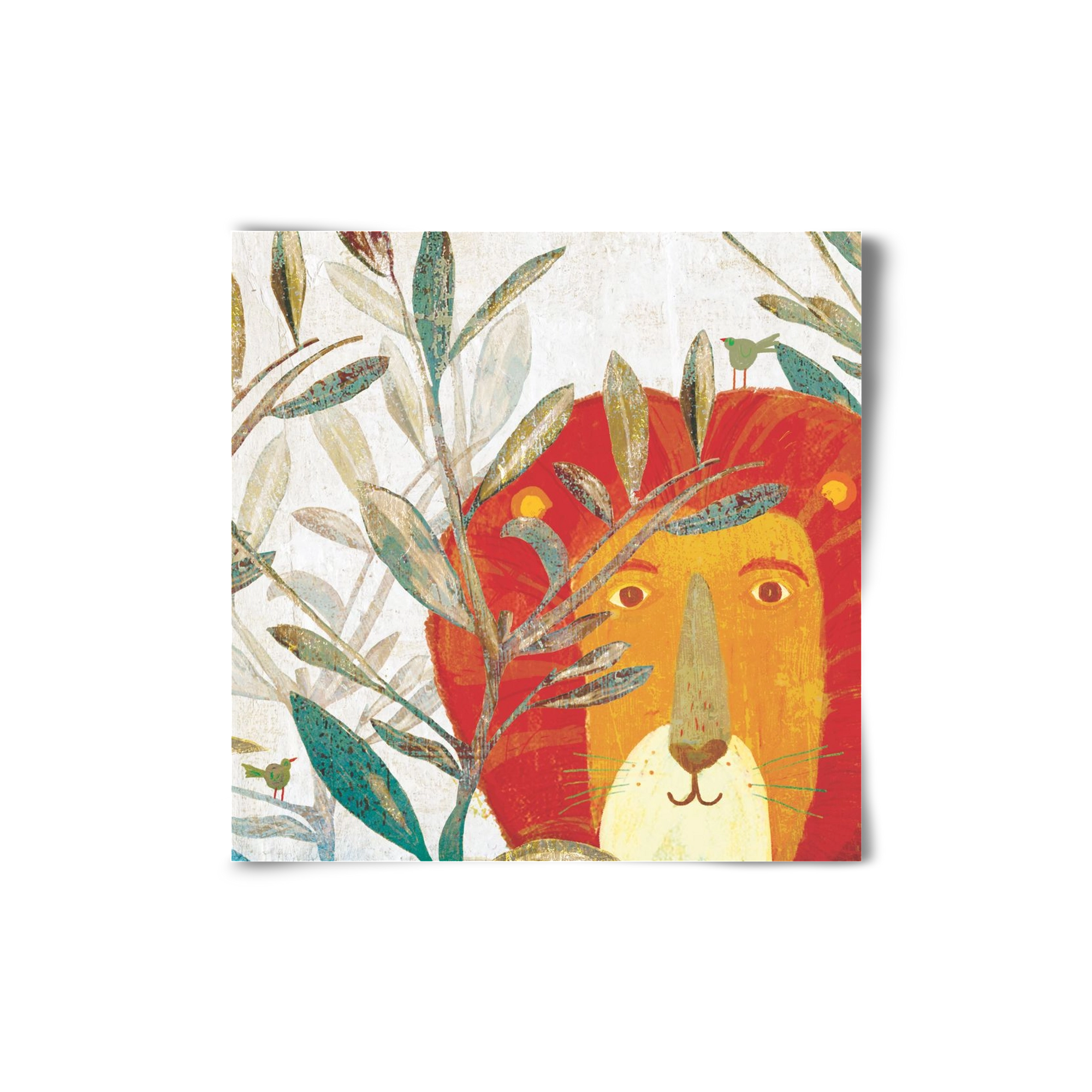 Oroszlán, 20x20 cm, Keret nélkül