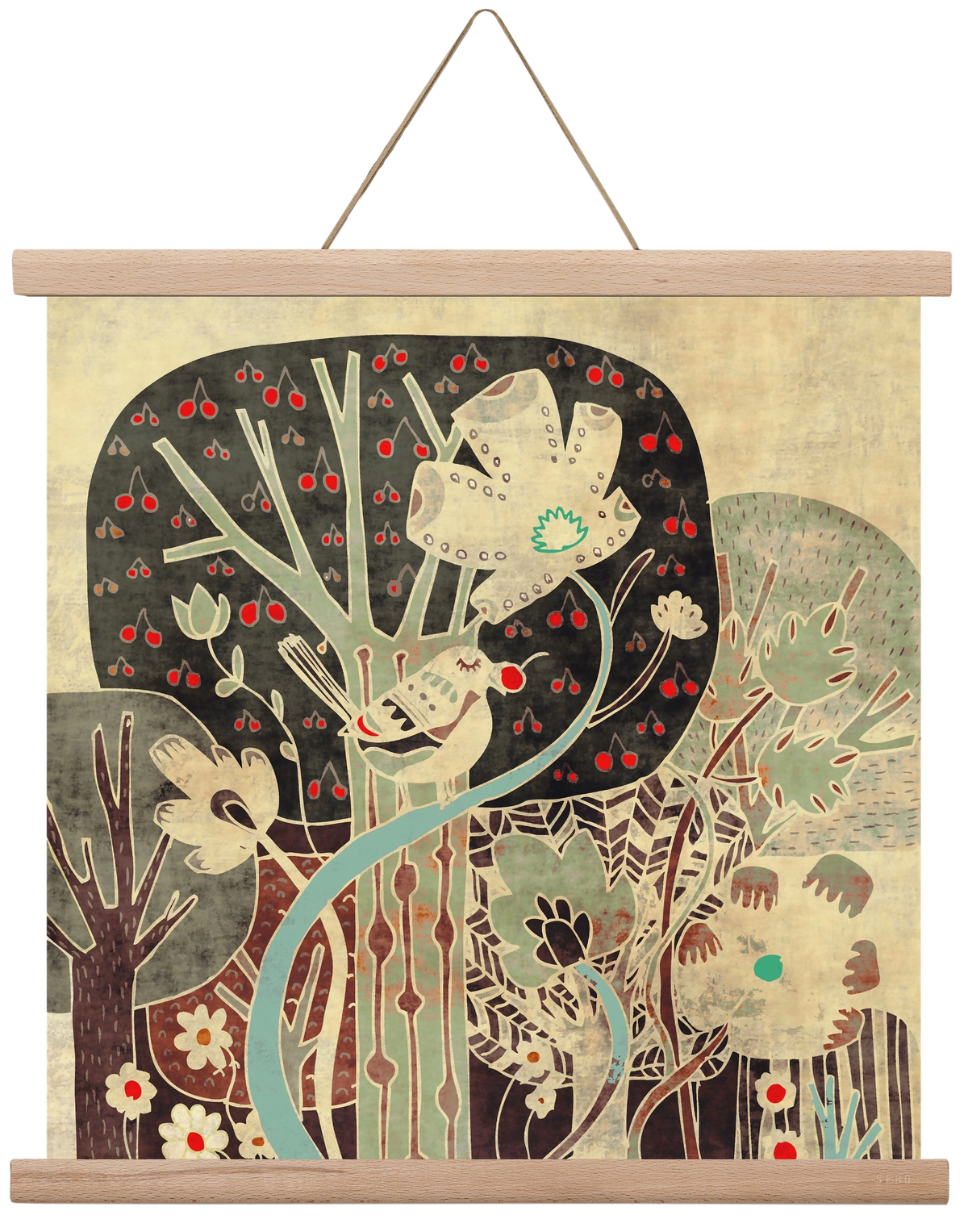 Erdő, 40x40 cm (40x40 cm), Tölgy akasztó