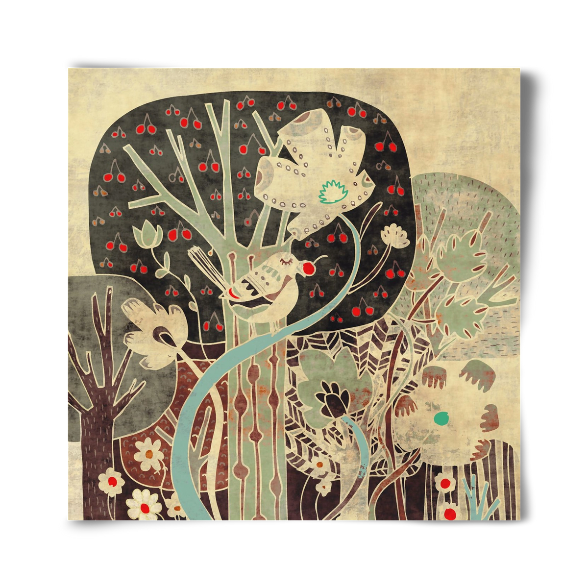 Erdő, 40x40 cm, Keret nélkül