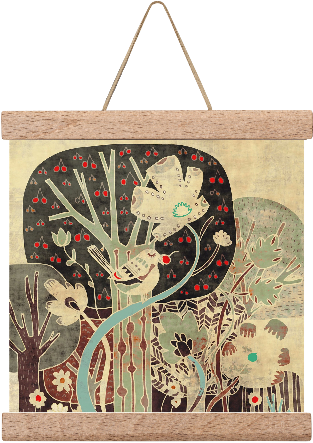 Erdő, 20x20 cm (20x20 cm), Tölgy akasztó