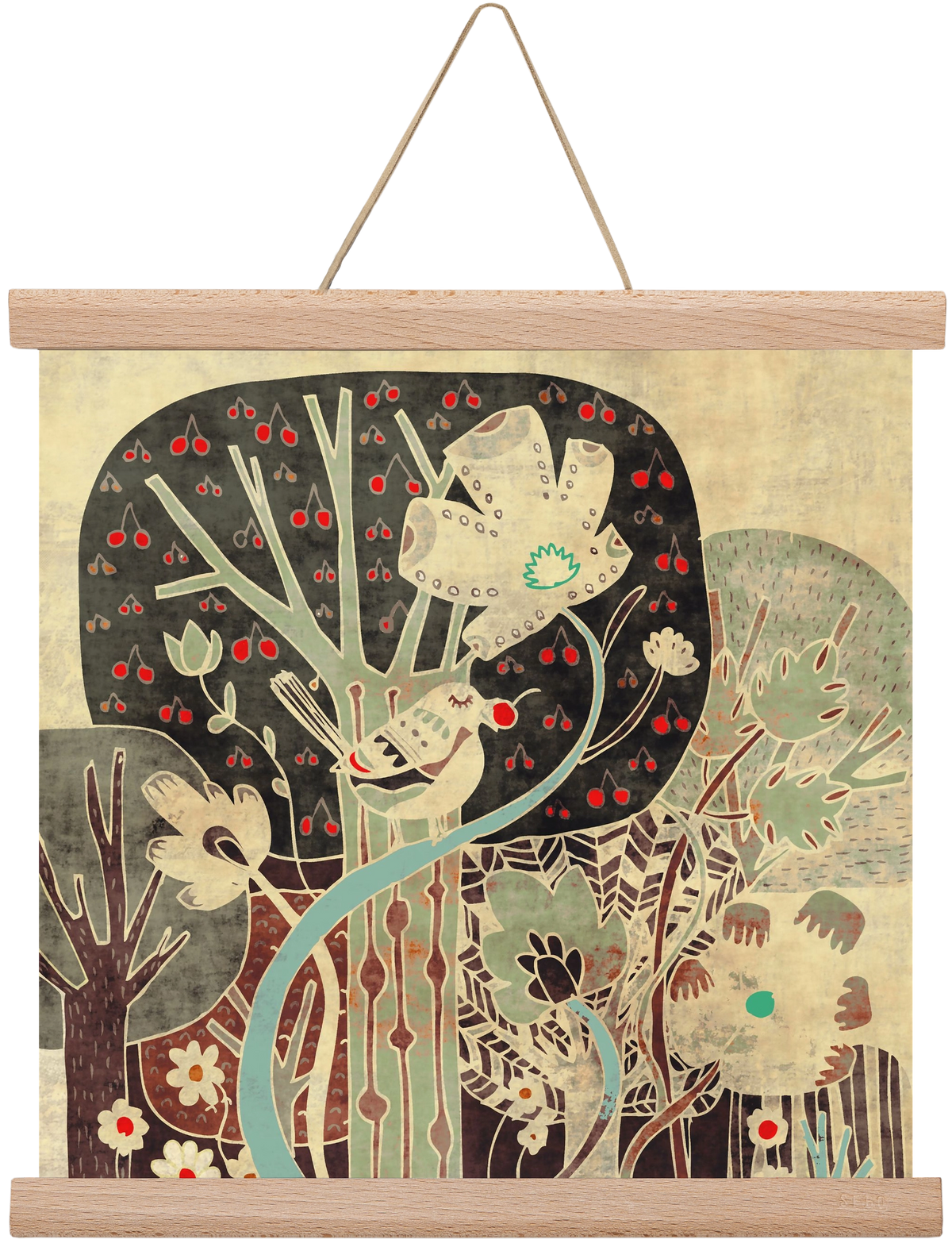 Erdő, 30x30 cm (30x30 cm), Tölgy akasztó