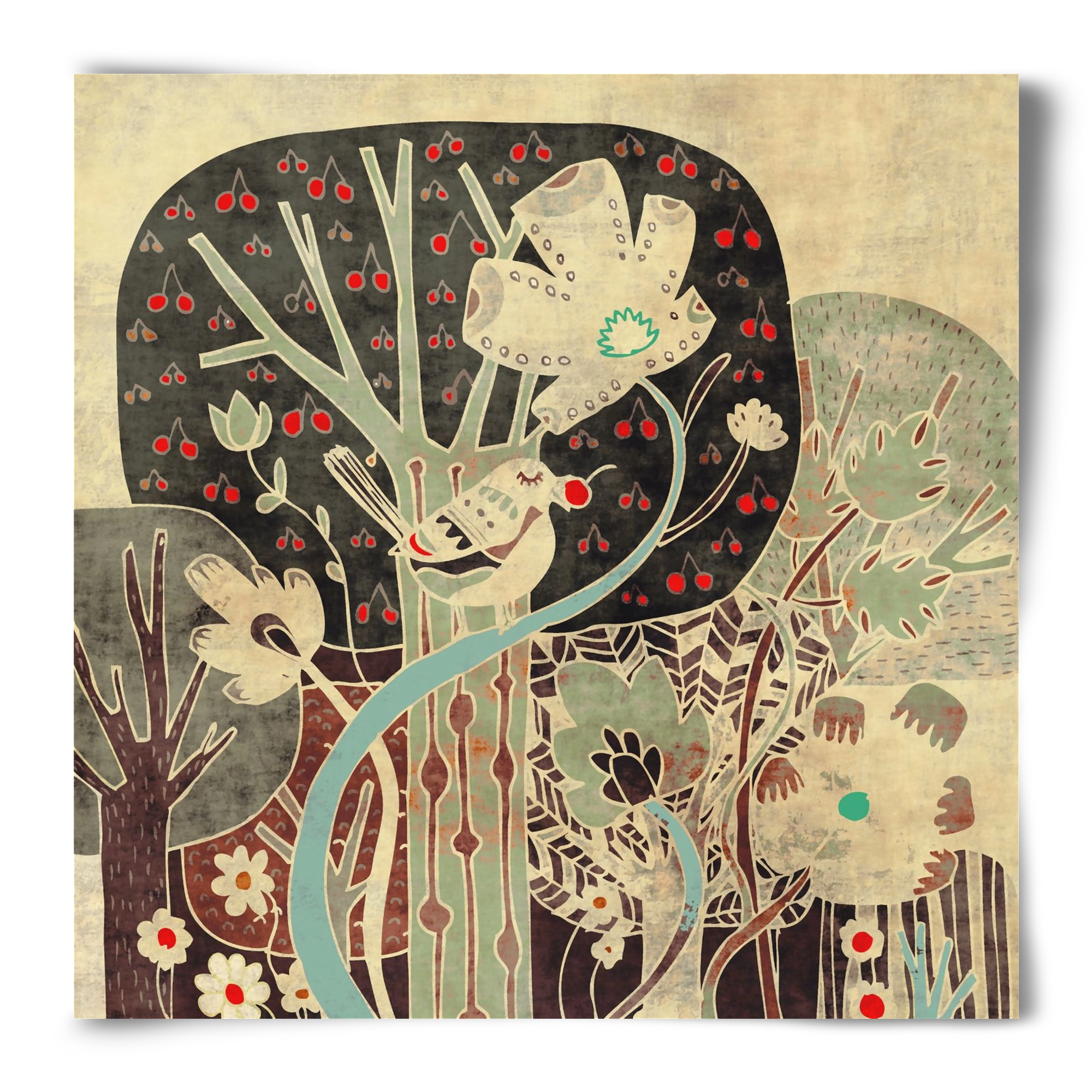 Erdő, 50x50 cm, Keret nélkül