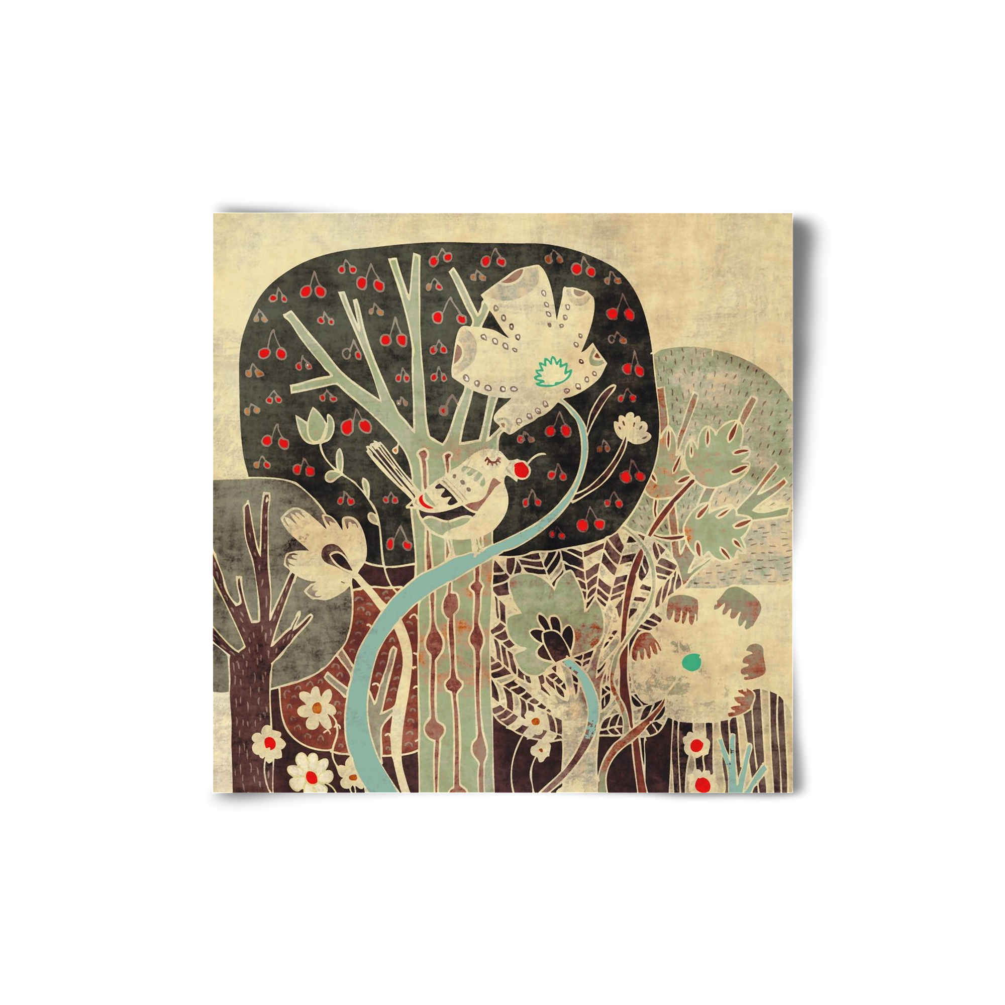 Erdő, 20x20 cm, Keret nélkül