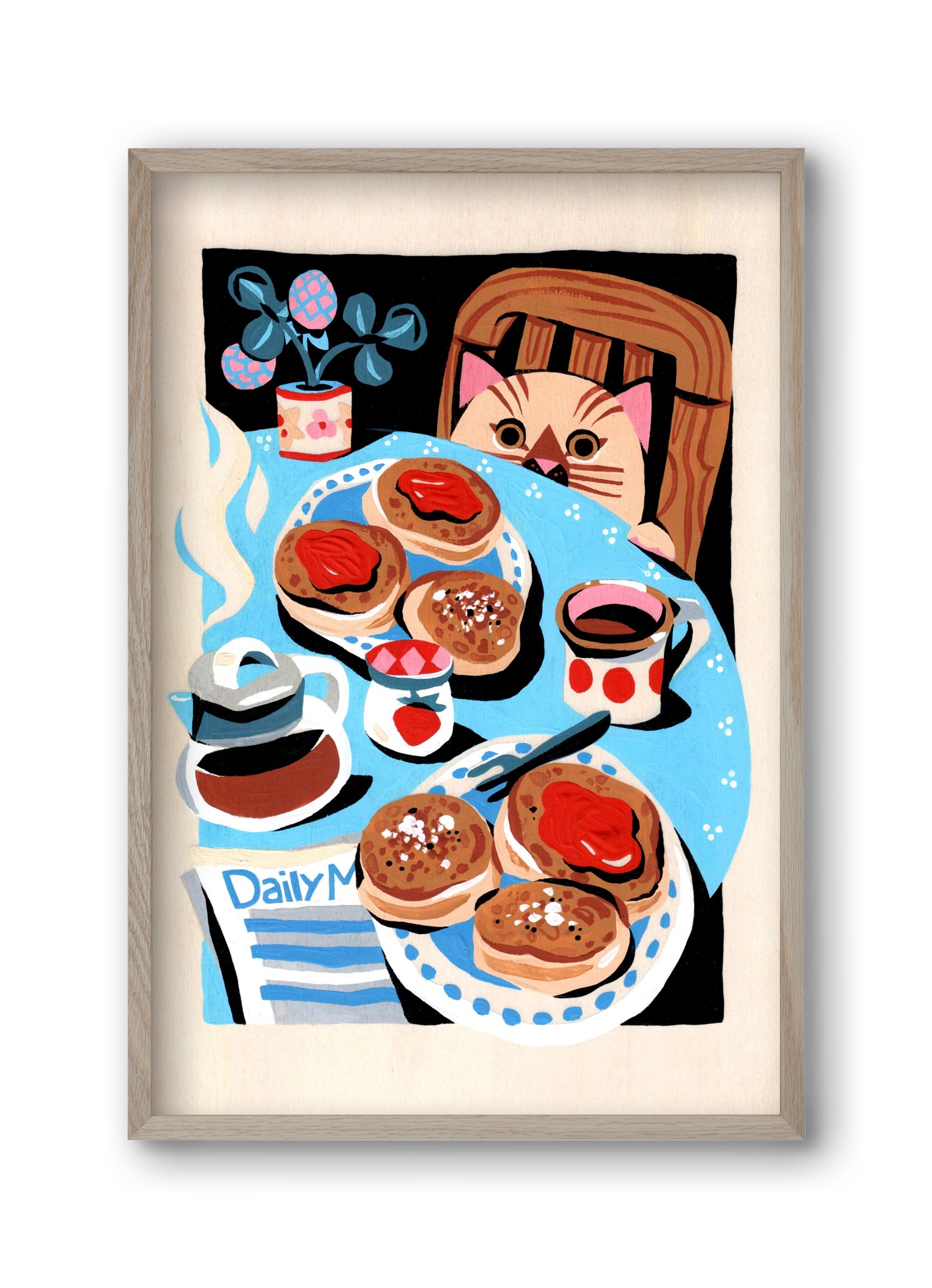Brunch, 30x45 cm (30x45 cm), Tölgy keret