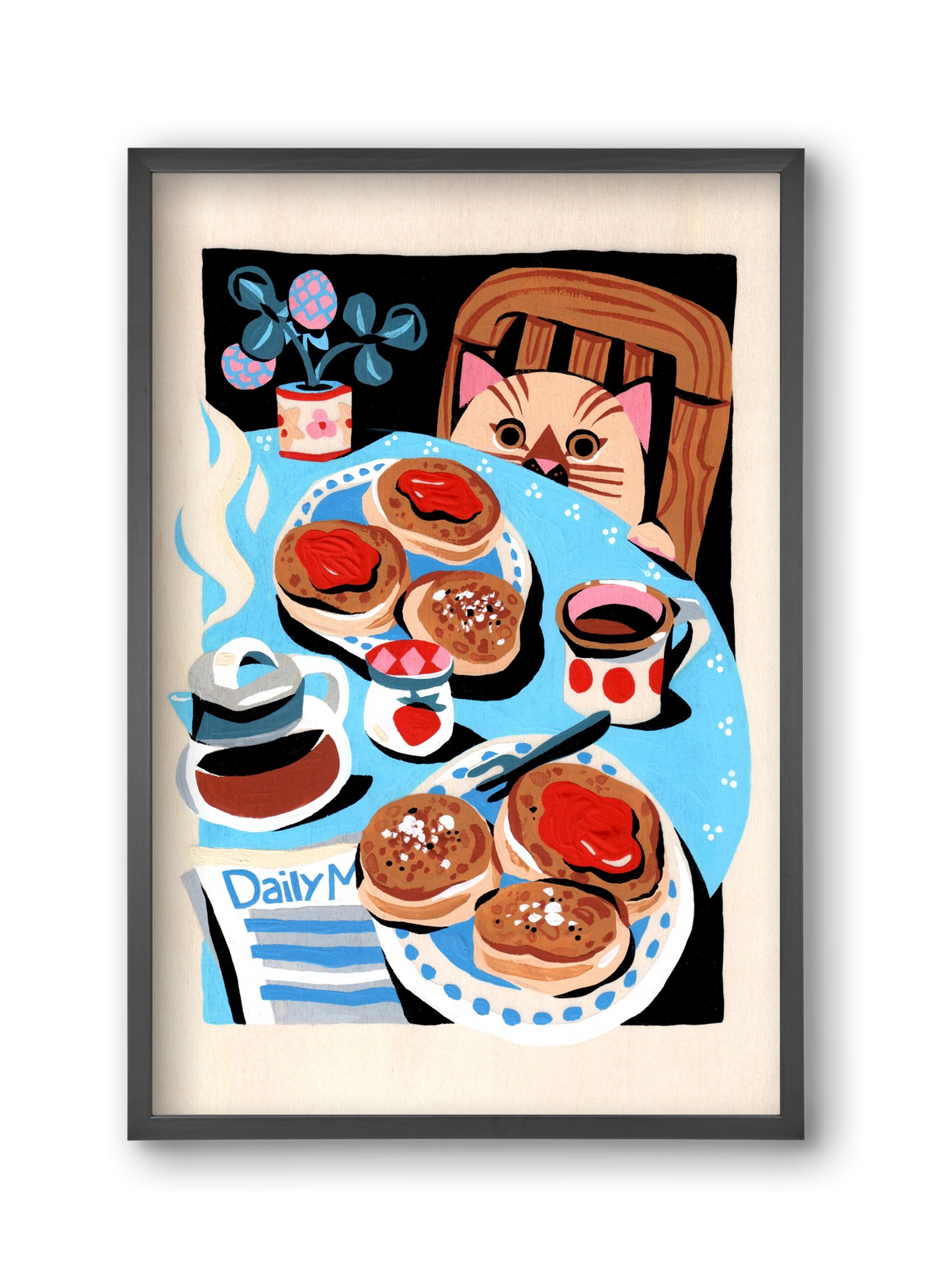 Brunch, 30x45 cm (30x45 cm), Fekete keret