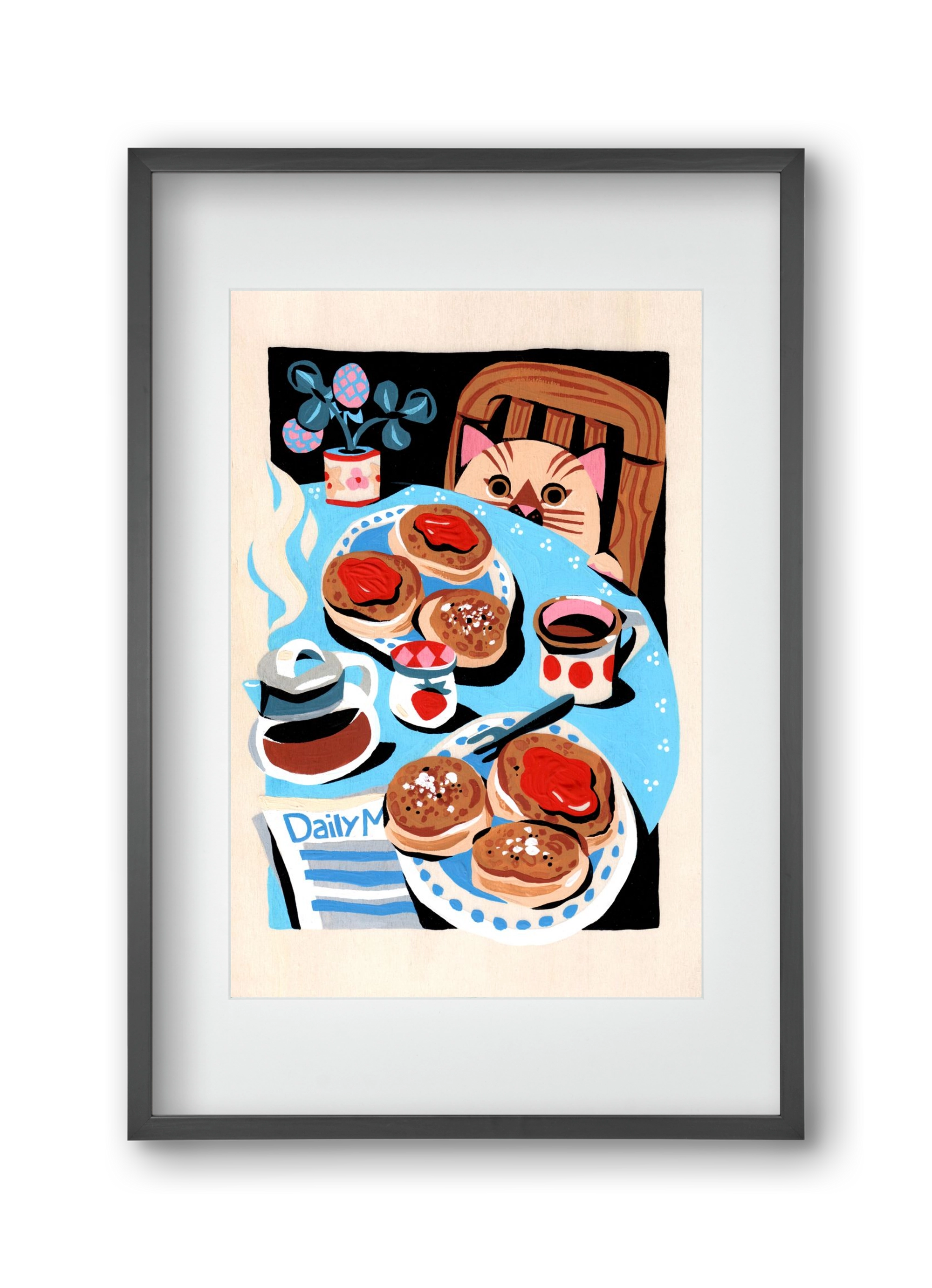 Brunch, 30x45 cm (20x30 cm), Fekete keret, paszpartuval