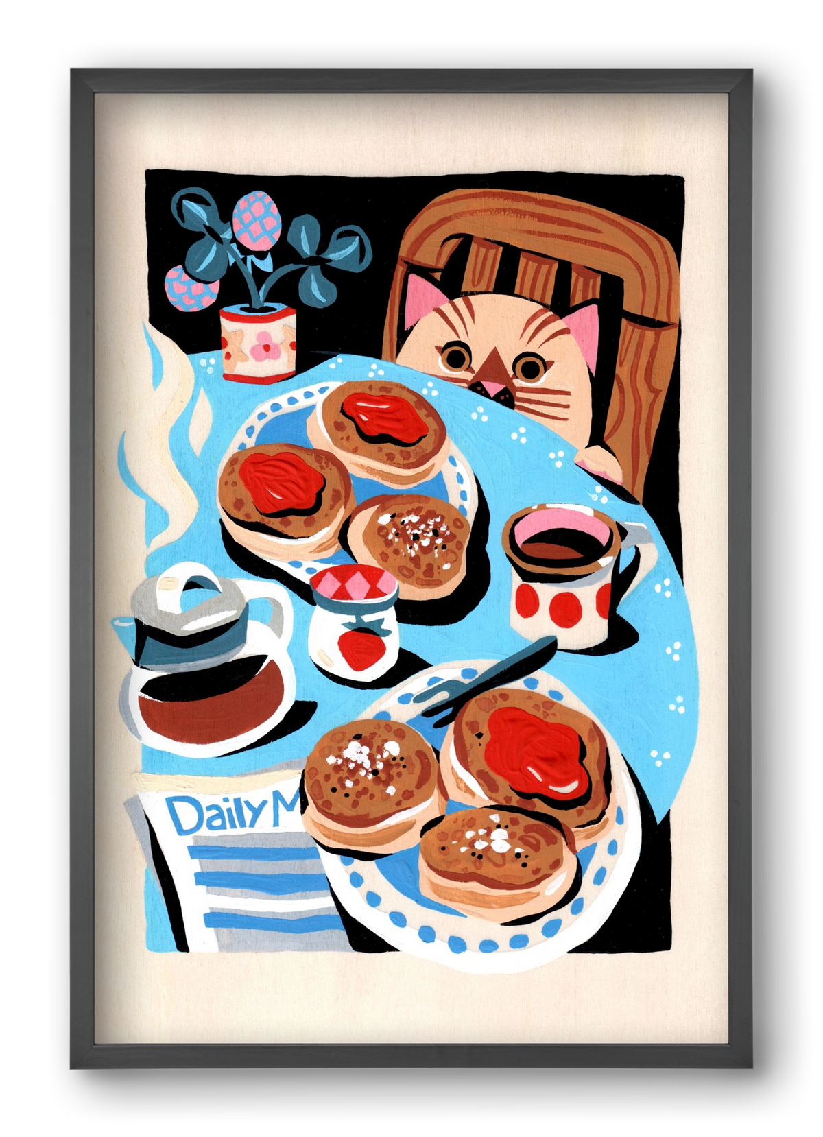 Brunch, 40x60 cm (40x60 cm), Fekete keret