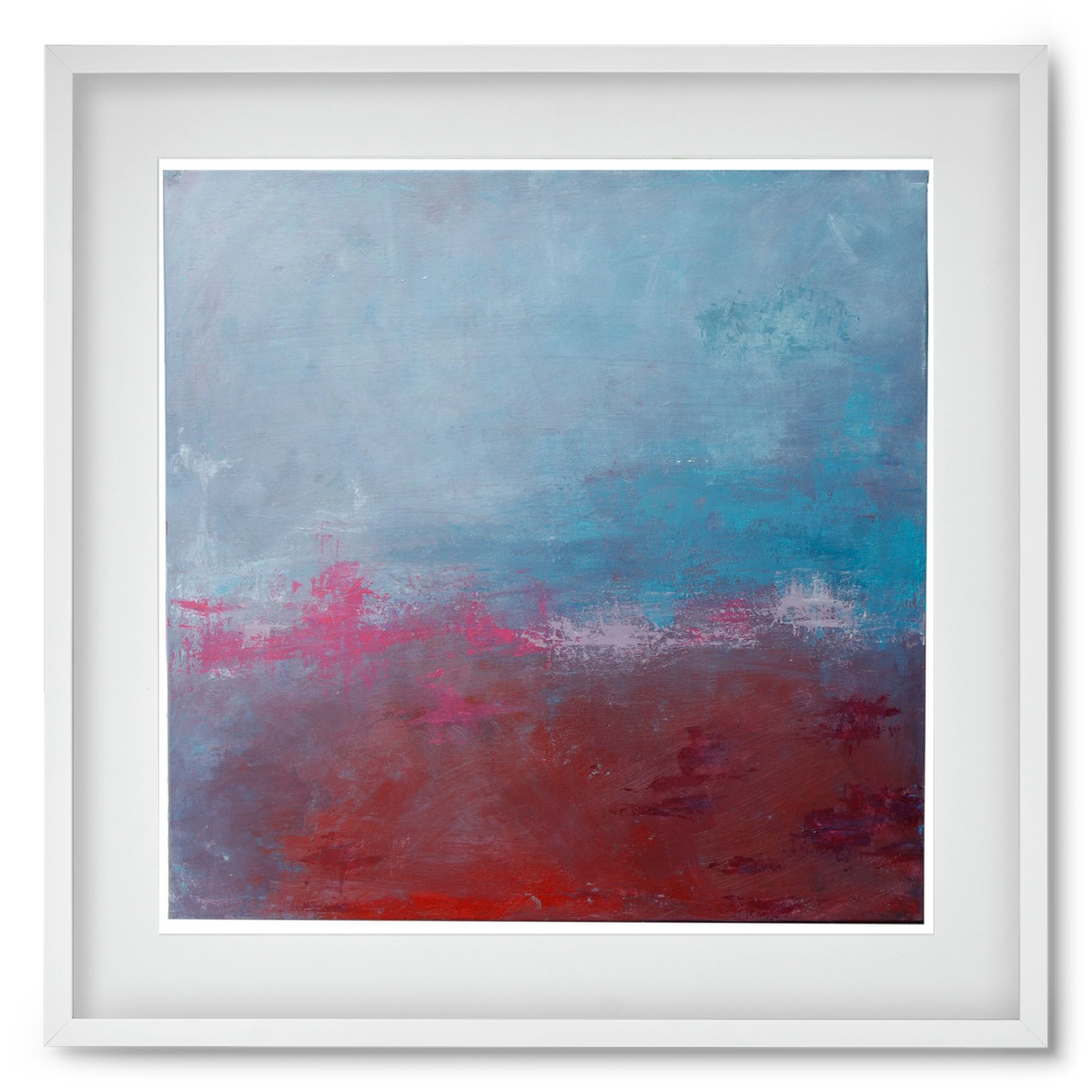 szabad, 50x50 cm (40x40 cm), Fehér keret, paszpartuval