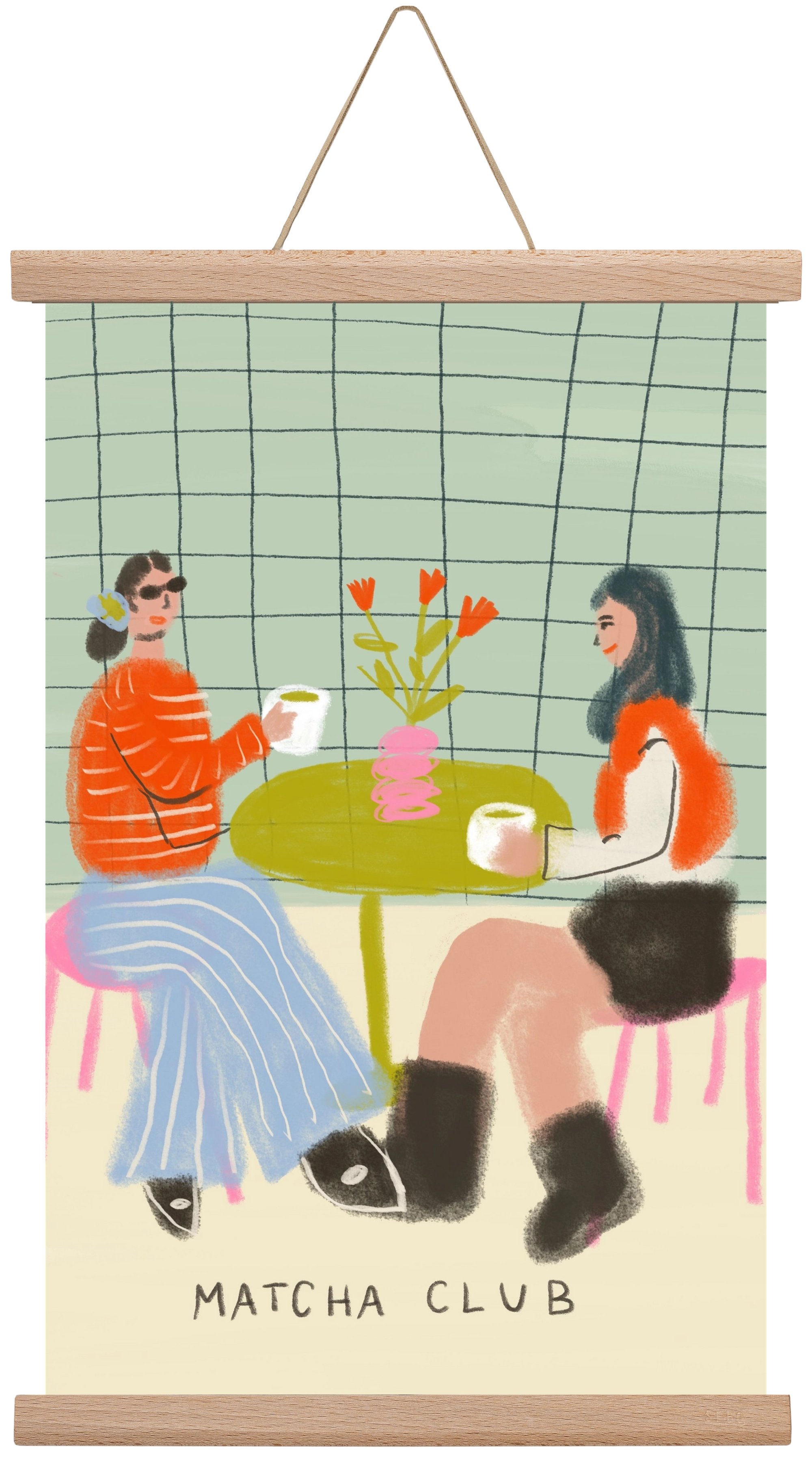 Matcha Club, 30x45 cm (30x45 cm), Tölgy akasztó