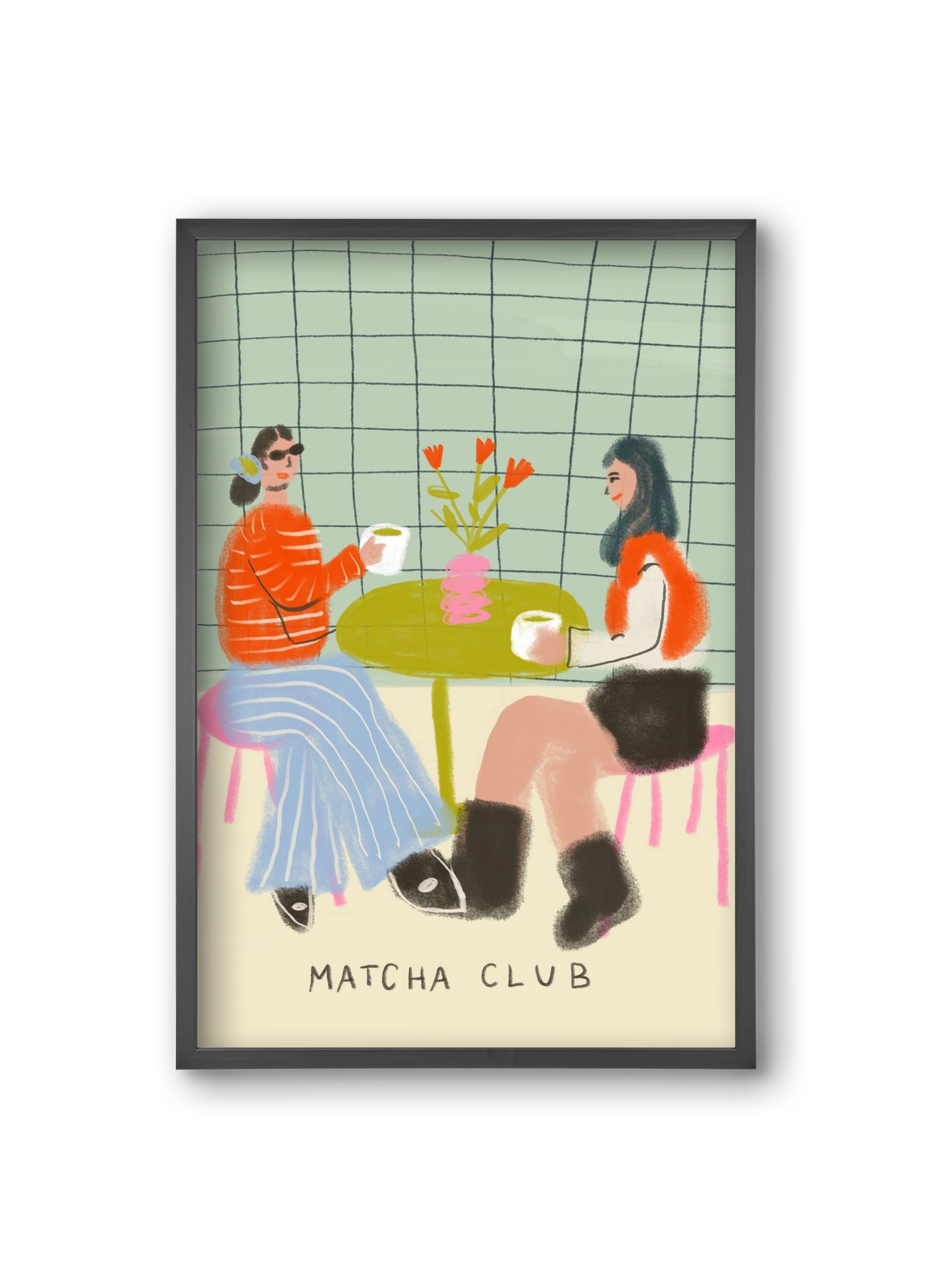 Matcha Club, 20x30 cm (20x30 cm), Fekete keret