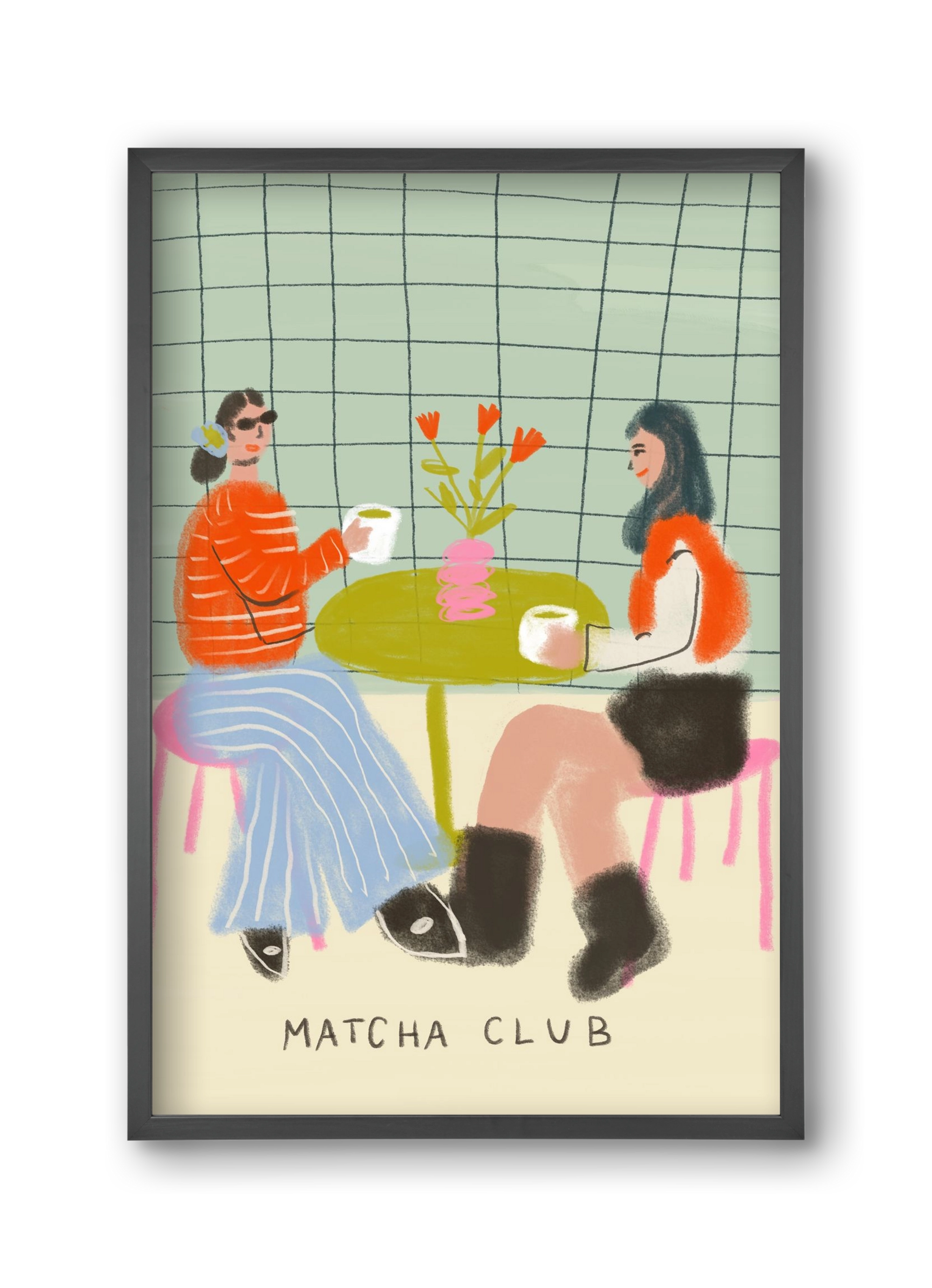 Matcha Club, 30x45 cm (30x45 cm), Fekete keret