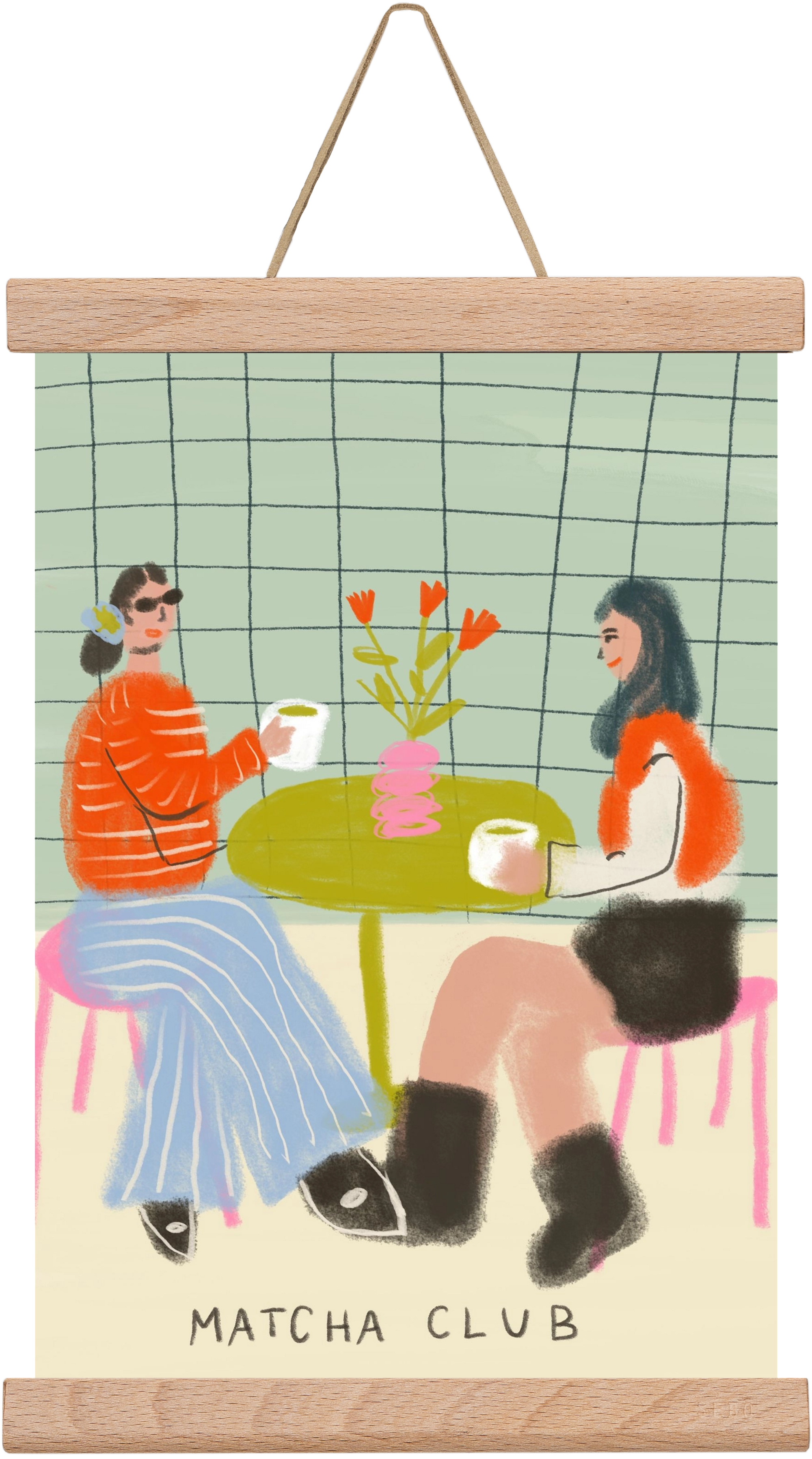 Matcha Club, 20x30 cm (20x30 cm), Tölgy akasztó