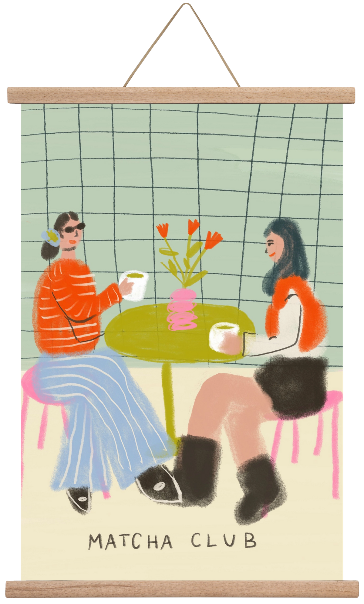 Matcha Club, 40x60 cm (40x60 cm), Tölgy akasztó