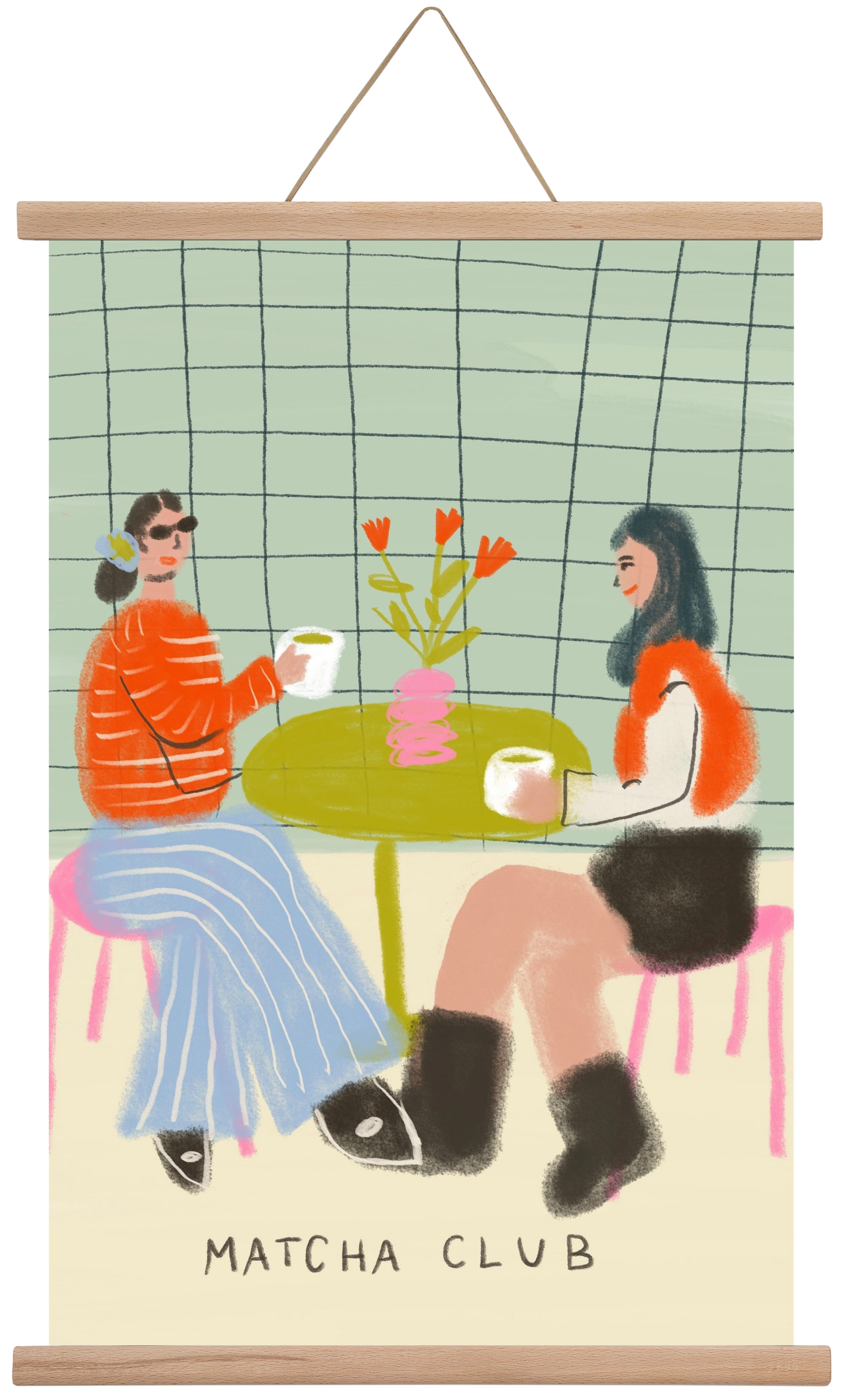 Matcha Club, 40x60 cm (40x60 cm), Tölgy akasztó