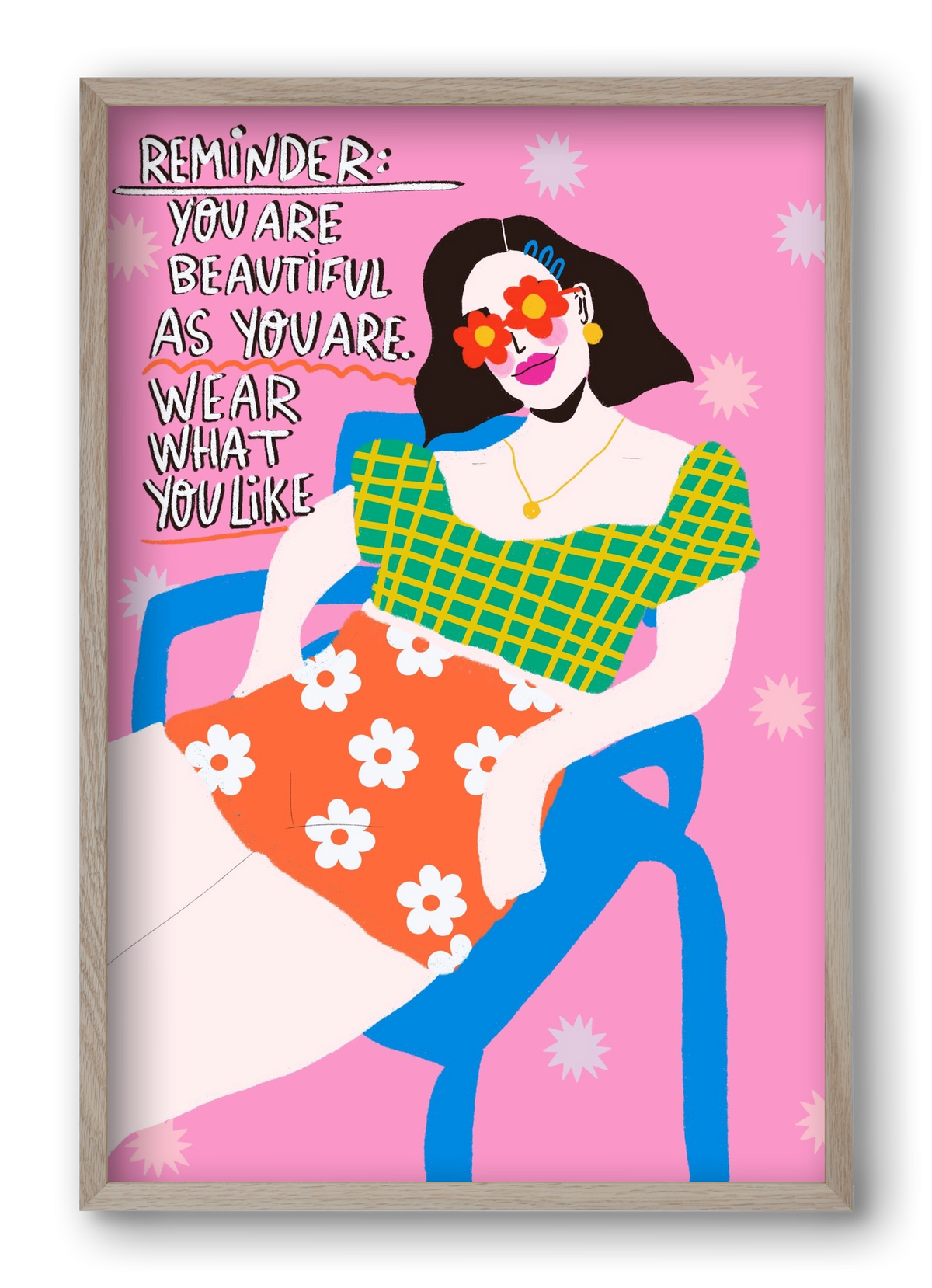 Wear what you like , 40x60 cm (40x60 cm), Tölgy keret