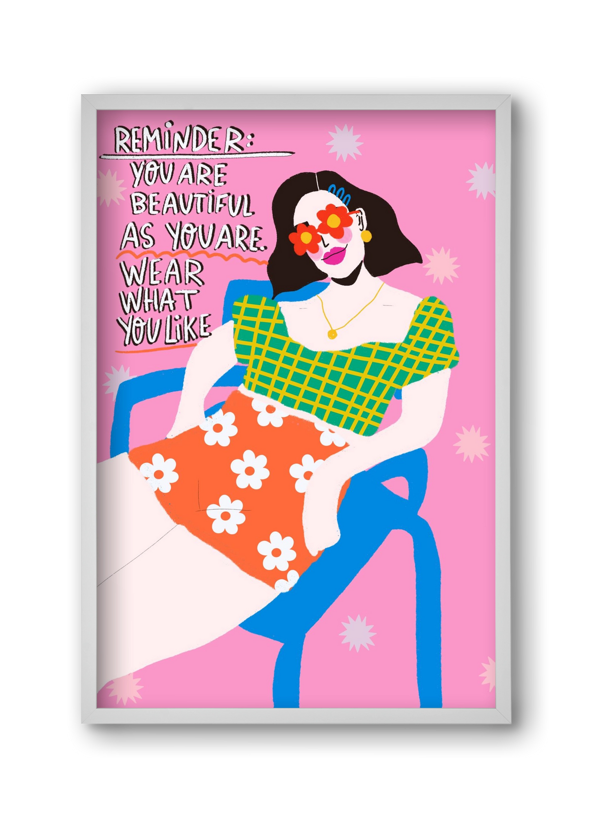 Wear what you like , 30x45 cm (30x45 cm), Fehér keret