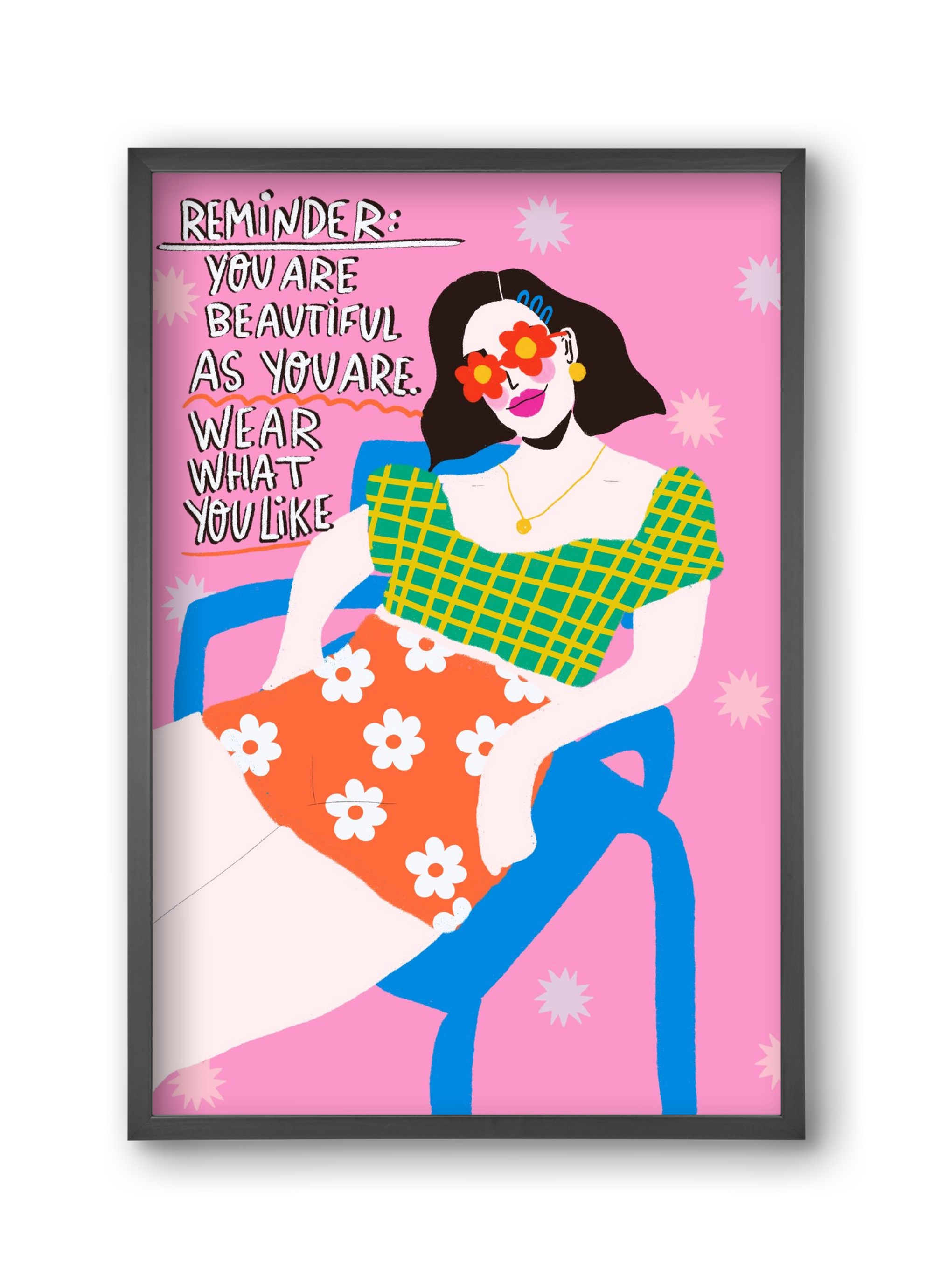 Wear what you like , 30x45 cm (30x45 cm), Fekete keret