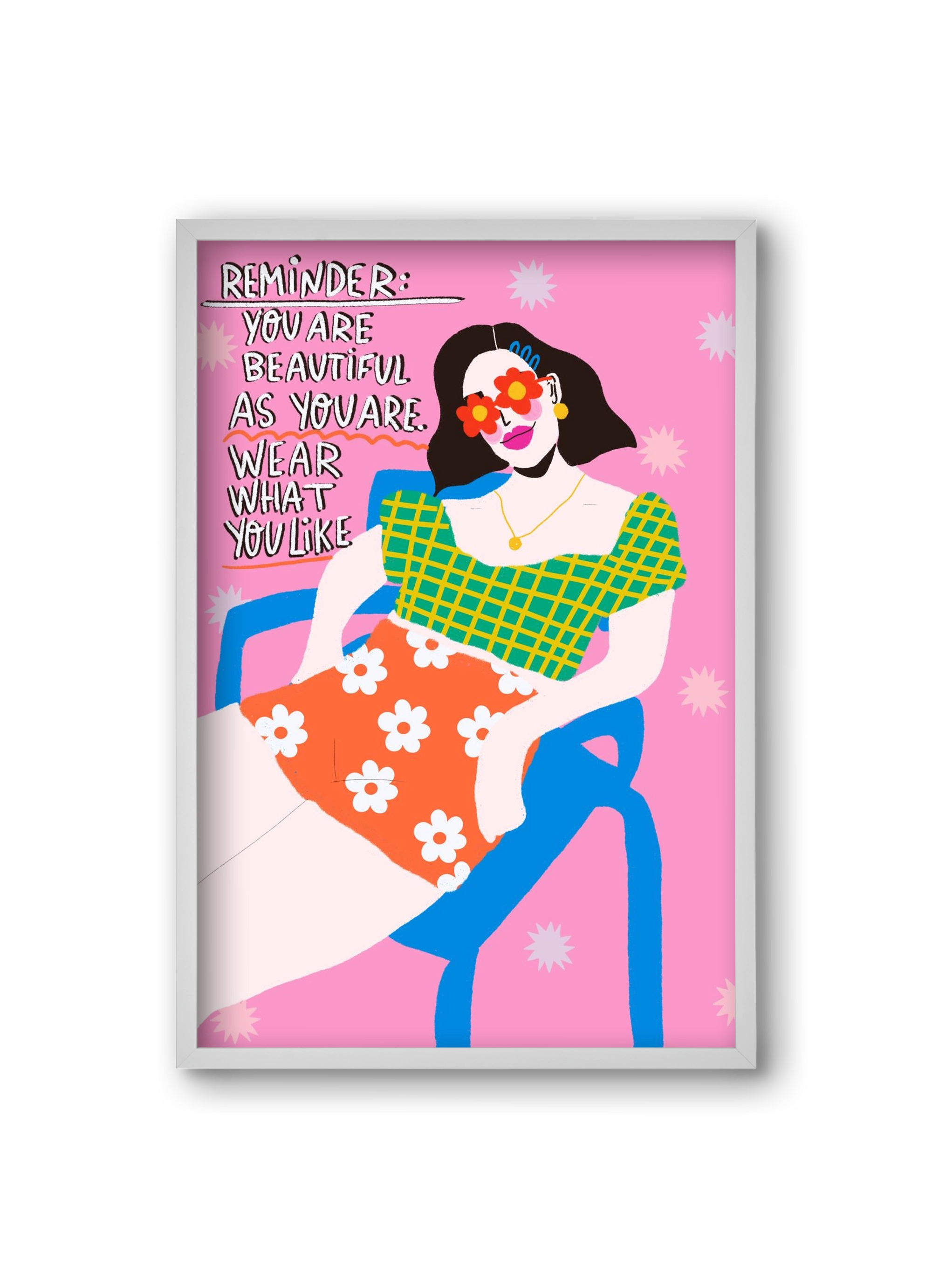 Wear what you like , 20x30 cm (20x30 cm), Fehér keret