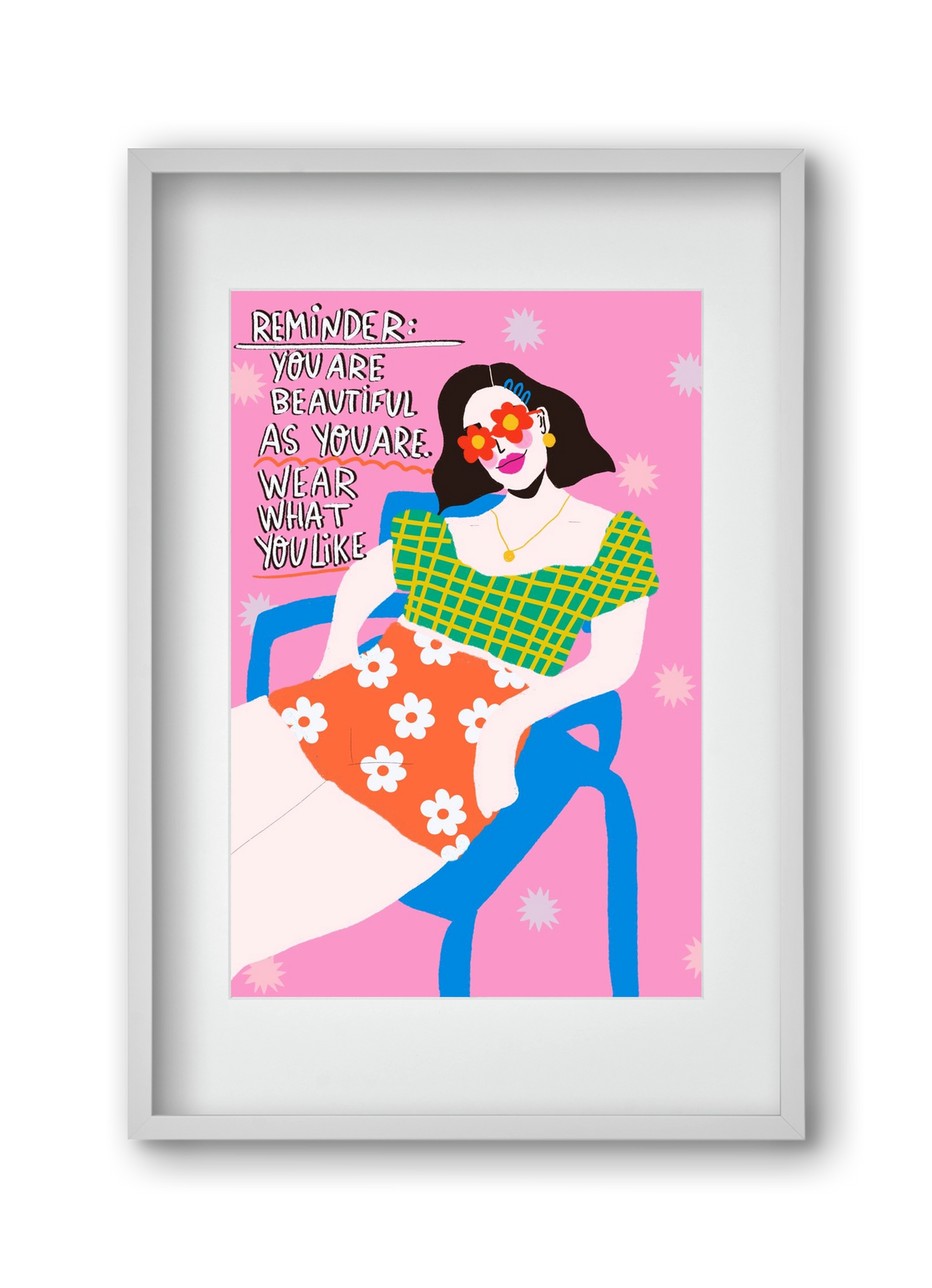 Wear what you like , 30x45 cm (20x30 cm), Fehér keret, paszpartuval