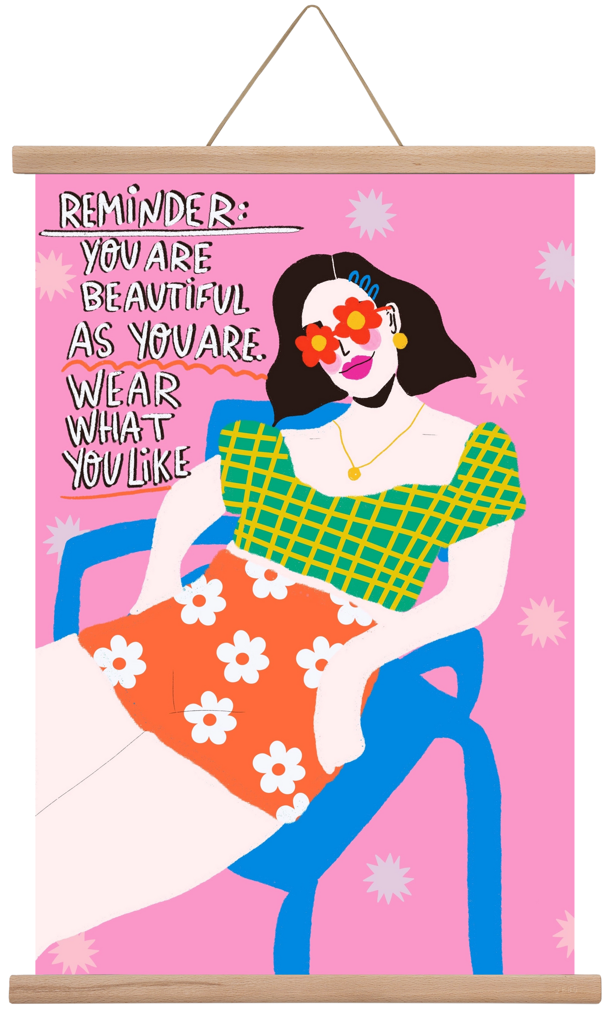 Wear what you like , 40x60 cm (40x60 cm), Tölgy akasztó