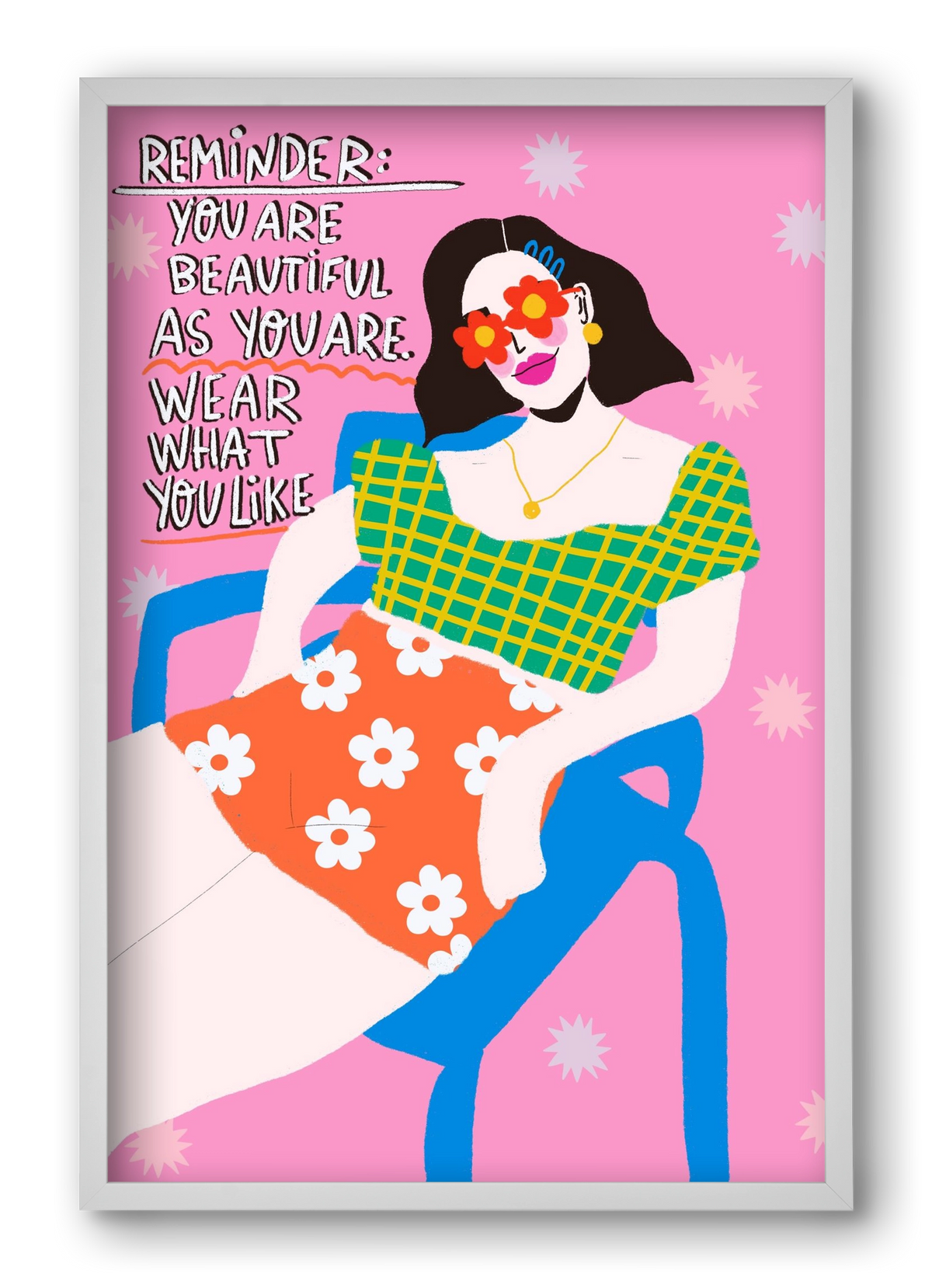 Wear what you like , 40x60 cm (40x60 cm), Fehér keret