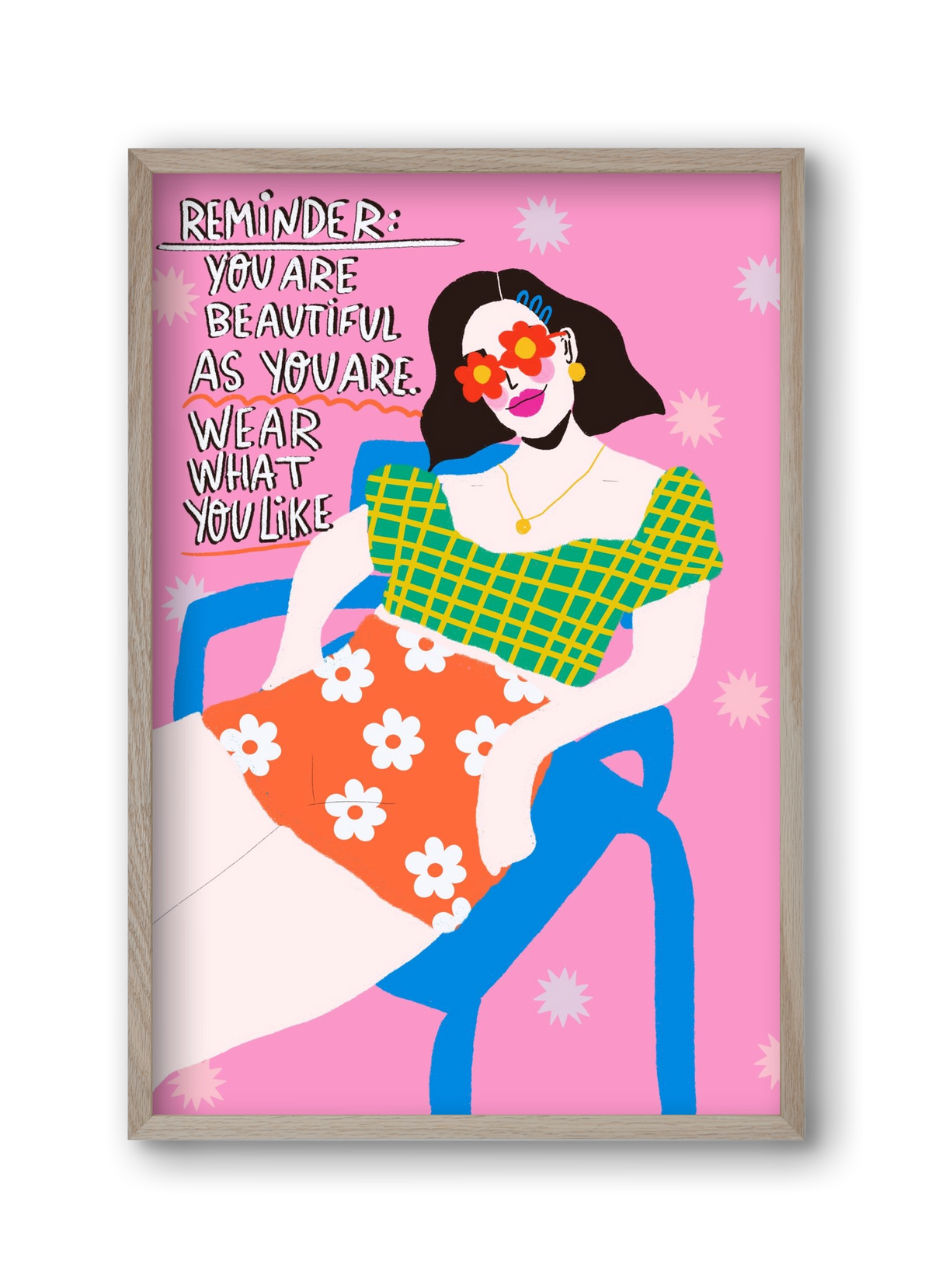 Wear what you like , 30x45 cm (30x45 cm), Tölgy keret