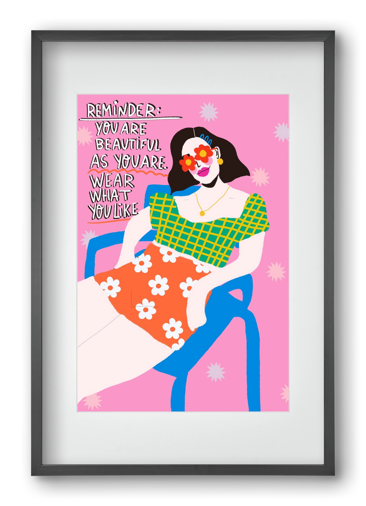 Wear what you like , 40x60 cm (30x45 cm), Fekete keret, paszpartuval