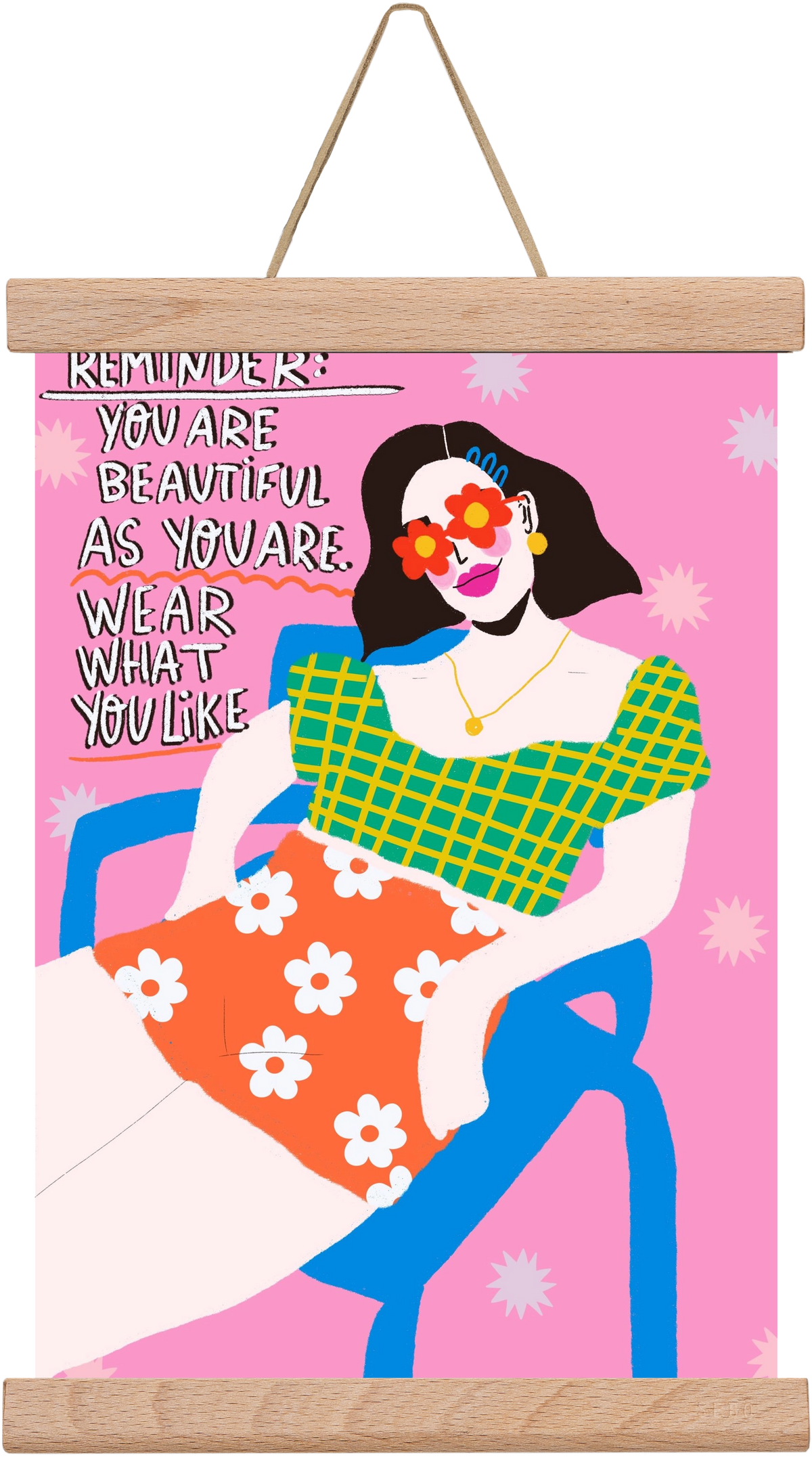 Wear what you like , 20x30 cm (20x30 cm), Tölgy akasztó