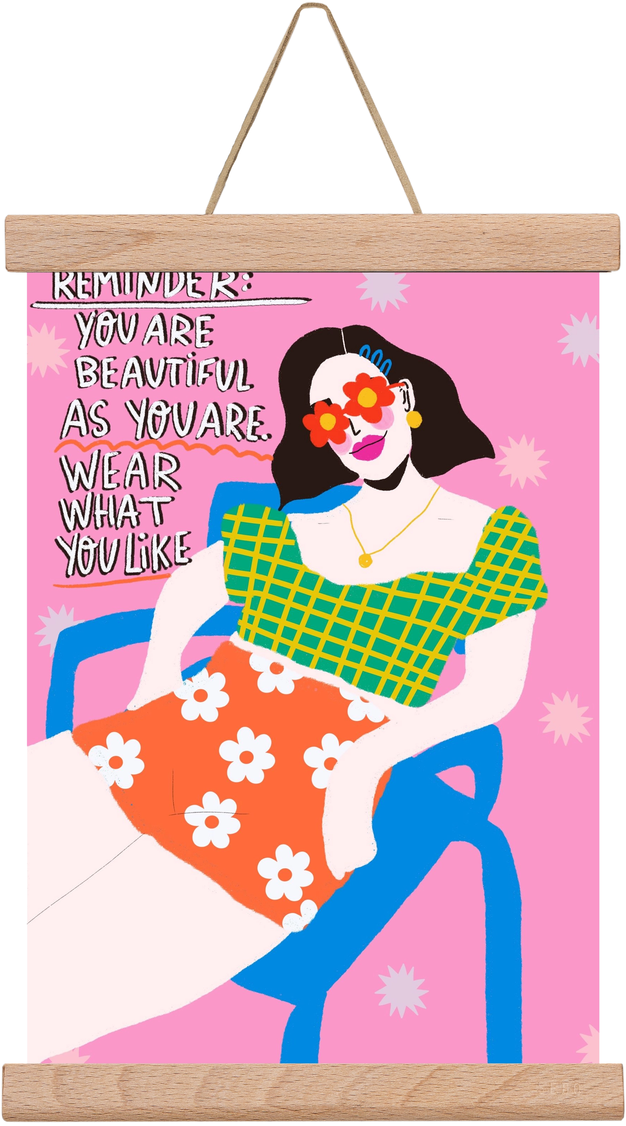 Wear what you like , 20x30 cm (20x30 cm), Tölgy akasztó