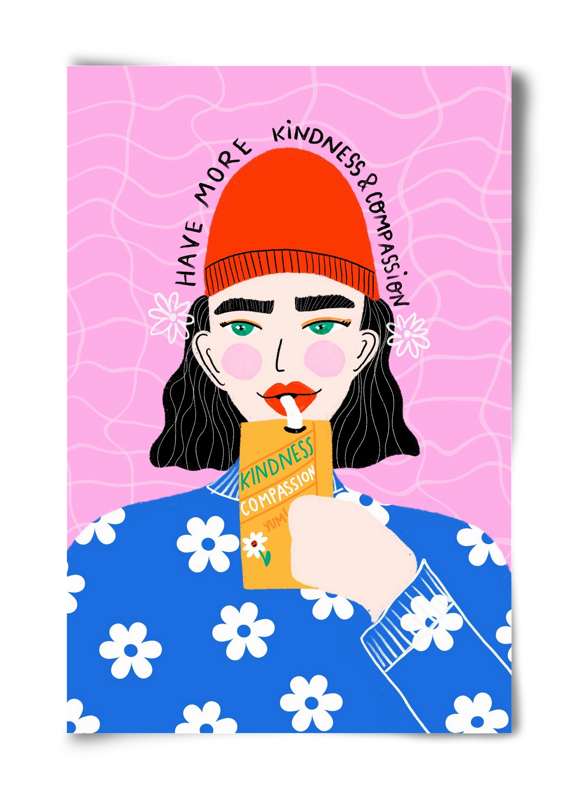 More kindness and compassion , 40x60 cm, Keret nélkül