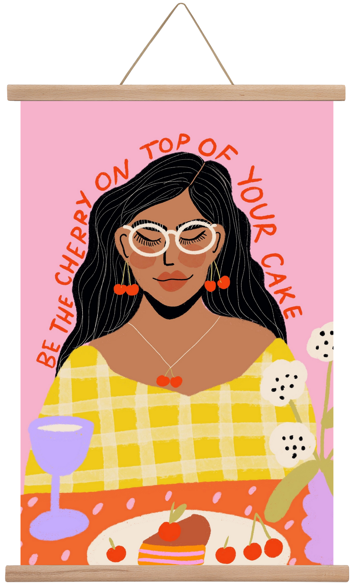 Be the cherry on your own cake , 40x60 cm (40x60 cm), Tölgy akasztó