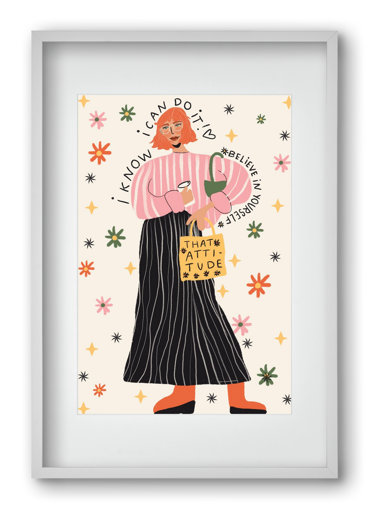 I CAN do it , 40x60 cm (30x45 cm), Fehér keret, paszpartuval