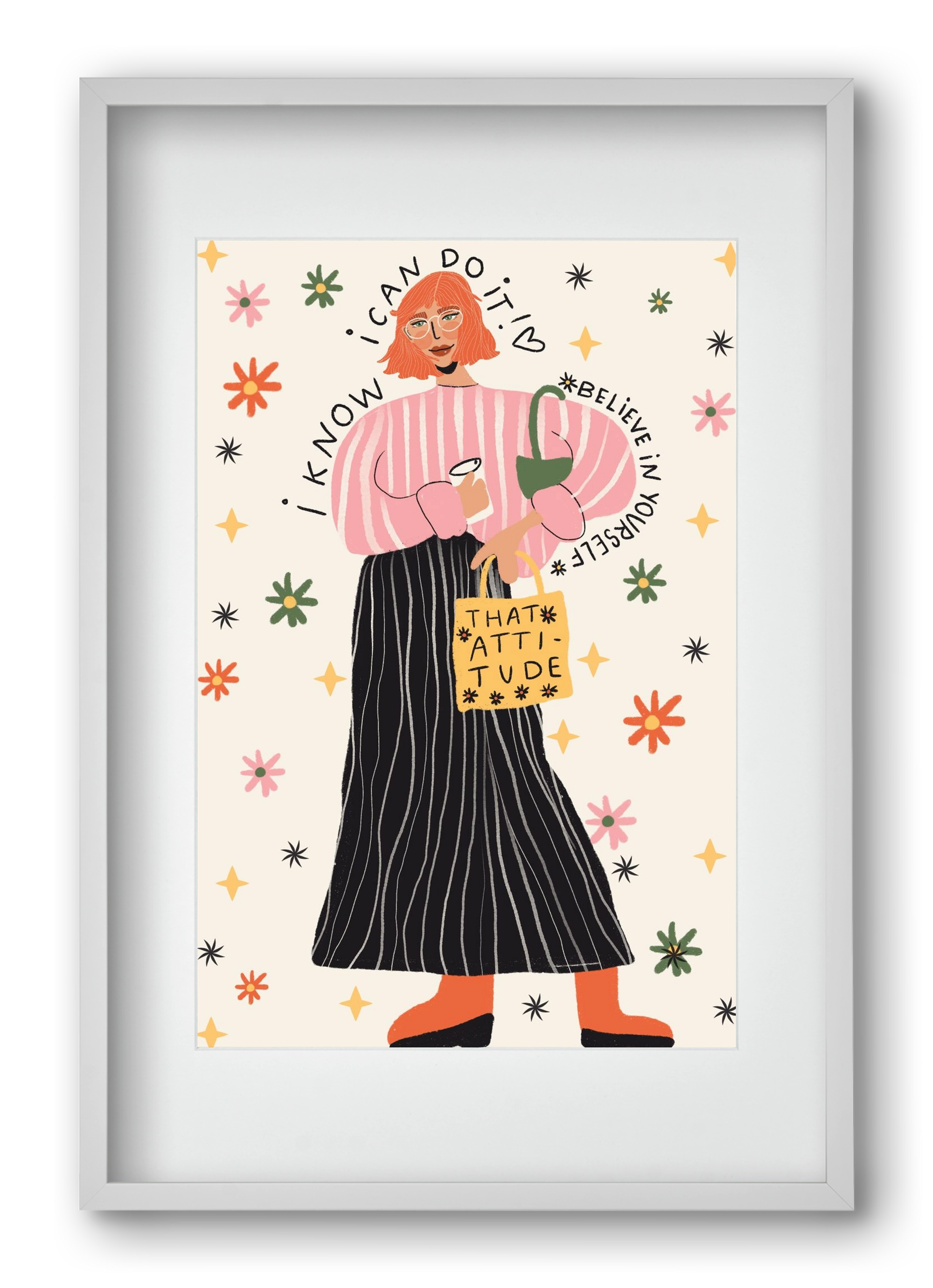 I CAN do it , 40x60 cm (30x45 cm), Fehér keret, paszpartuval