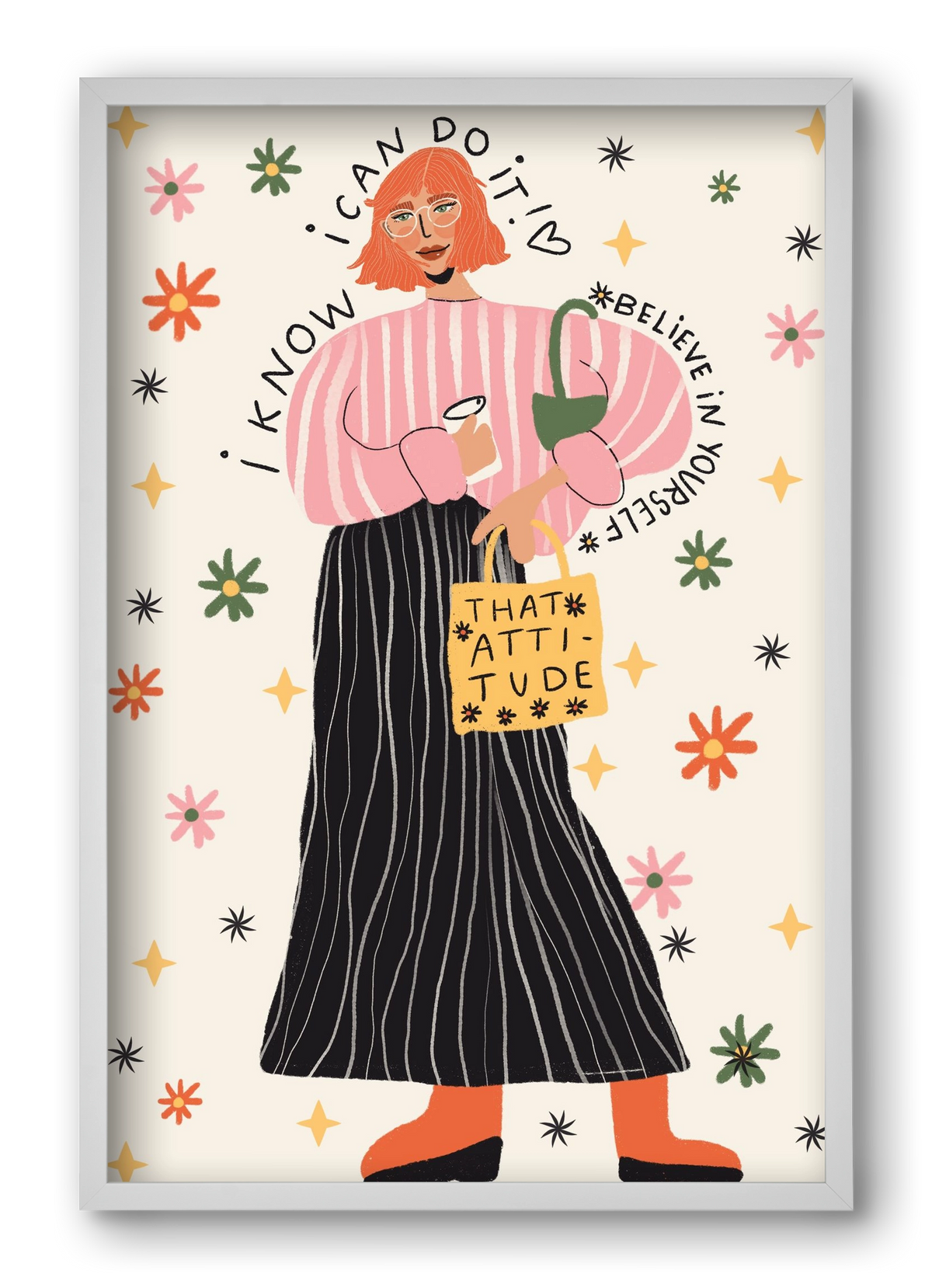 I CAN do it , 40x60 cm (40x60 cm), Fehér keret